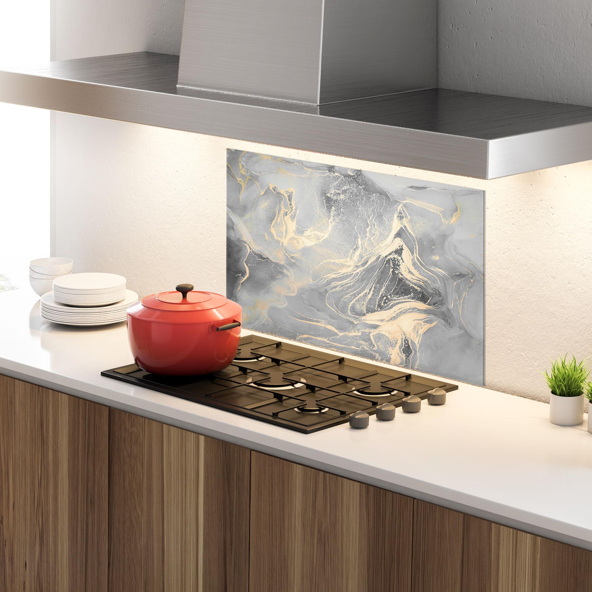 Küchenrückwand Glas Abstract Illusion mockup 4