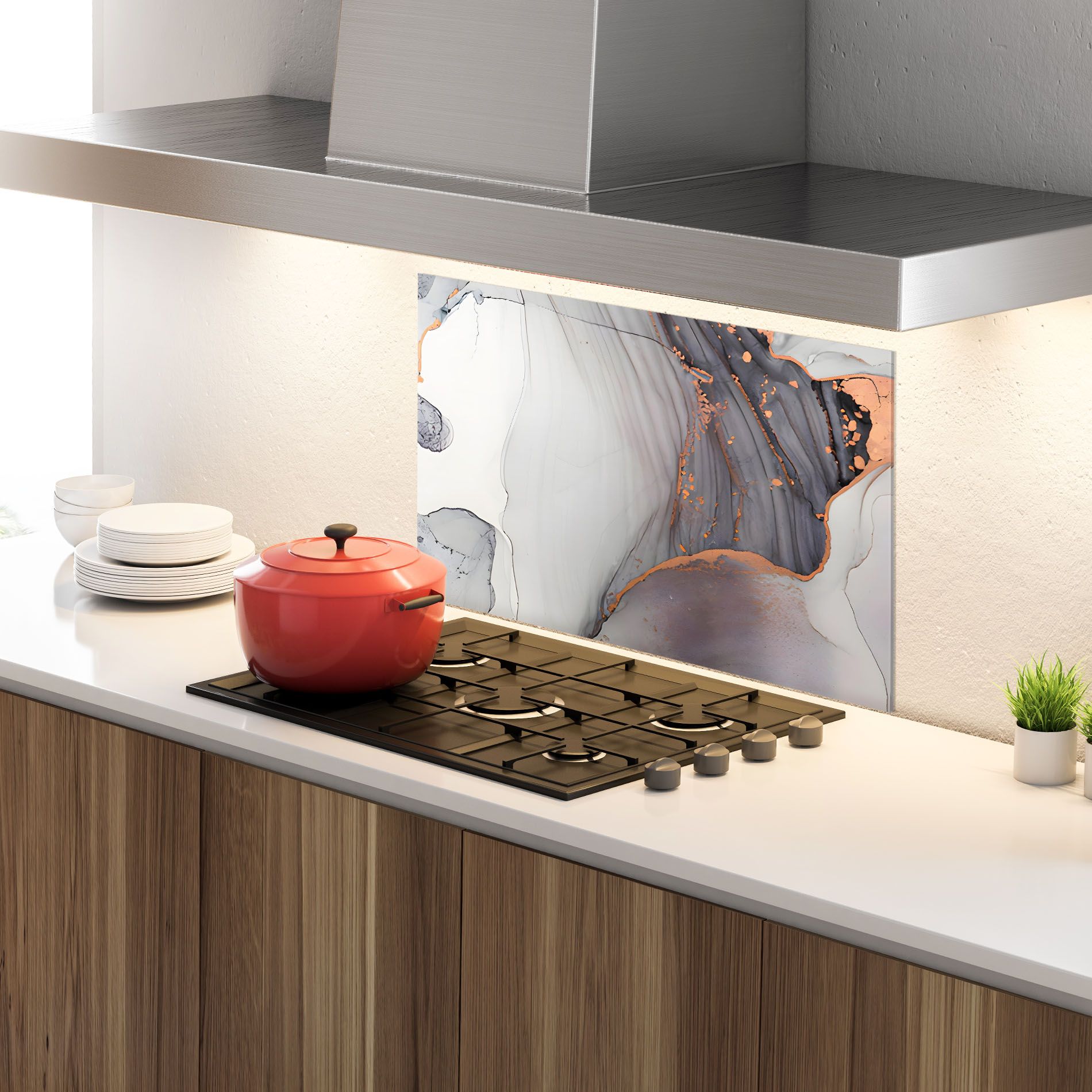 Grey Pink Liquid Marble mockup 4