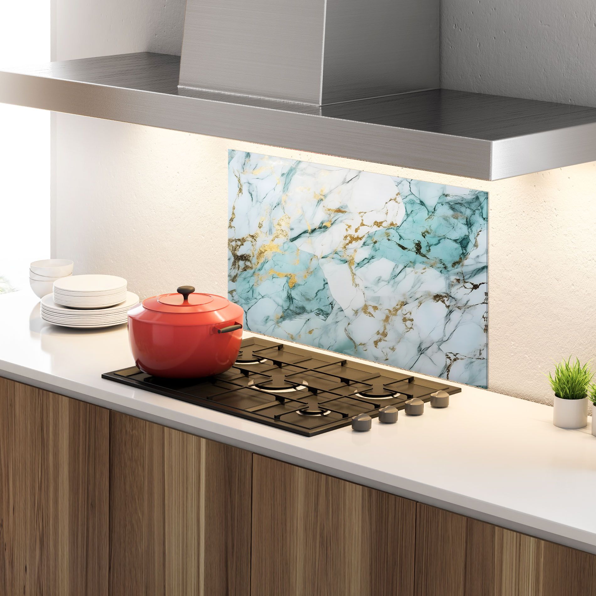 Light Green Gold Line mockup 4