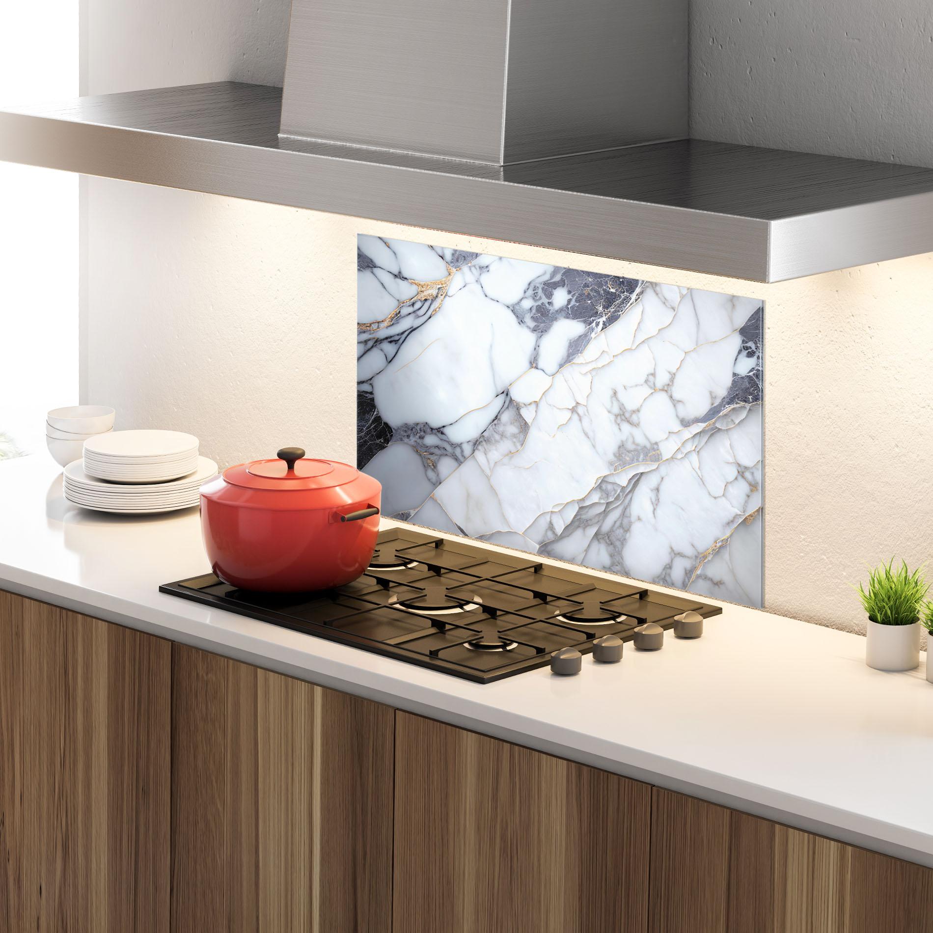 Küchenrückwand Glas Marble Glass mockup 4