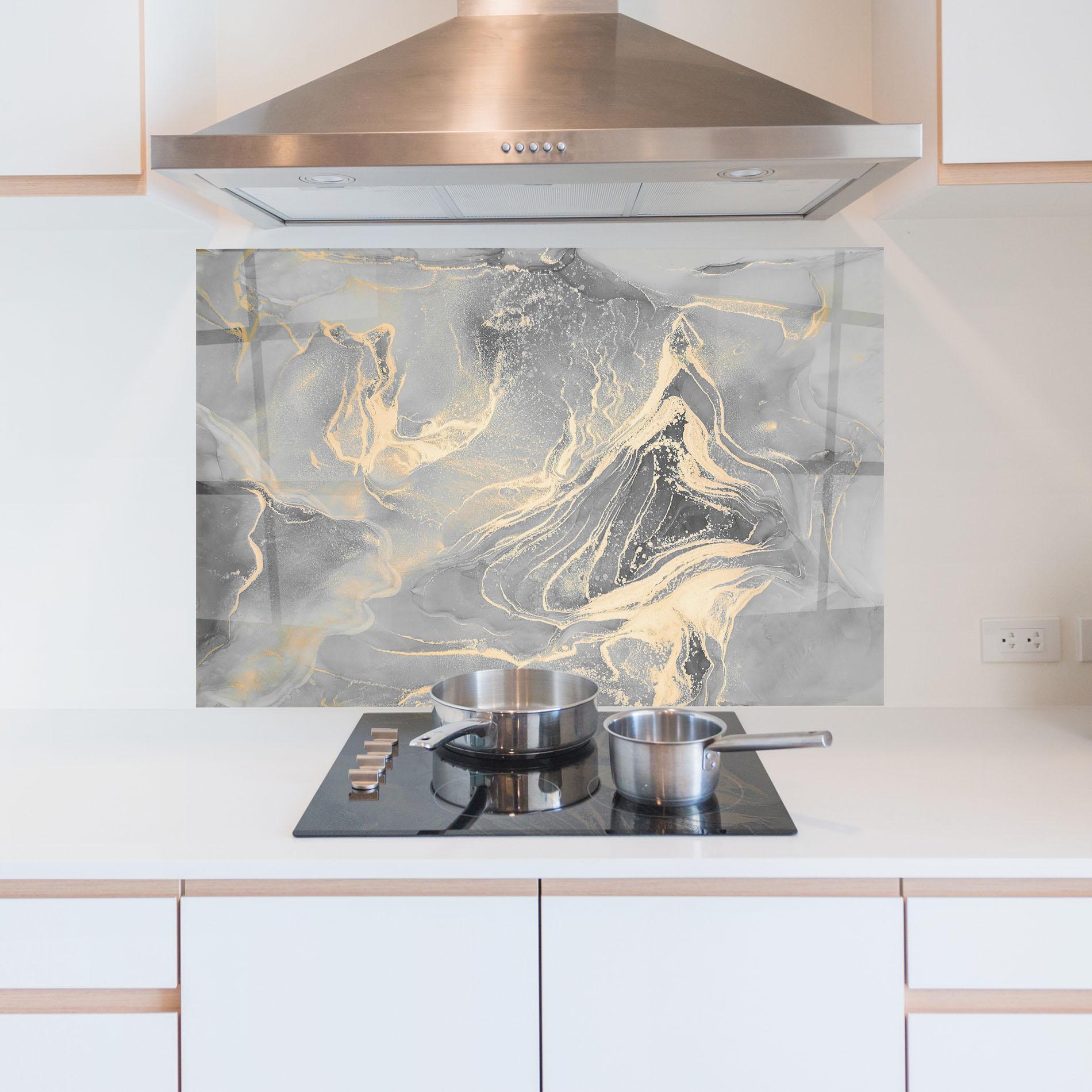 Küchenrückwand Glas Abstract Illusion mockup 5