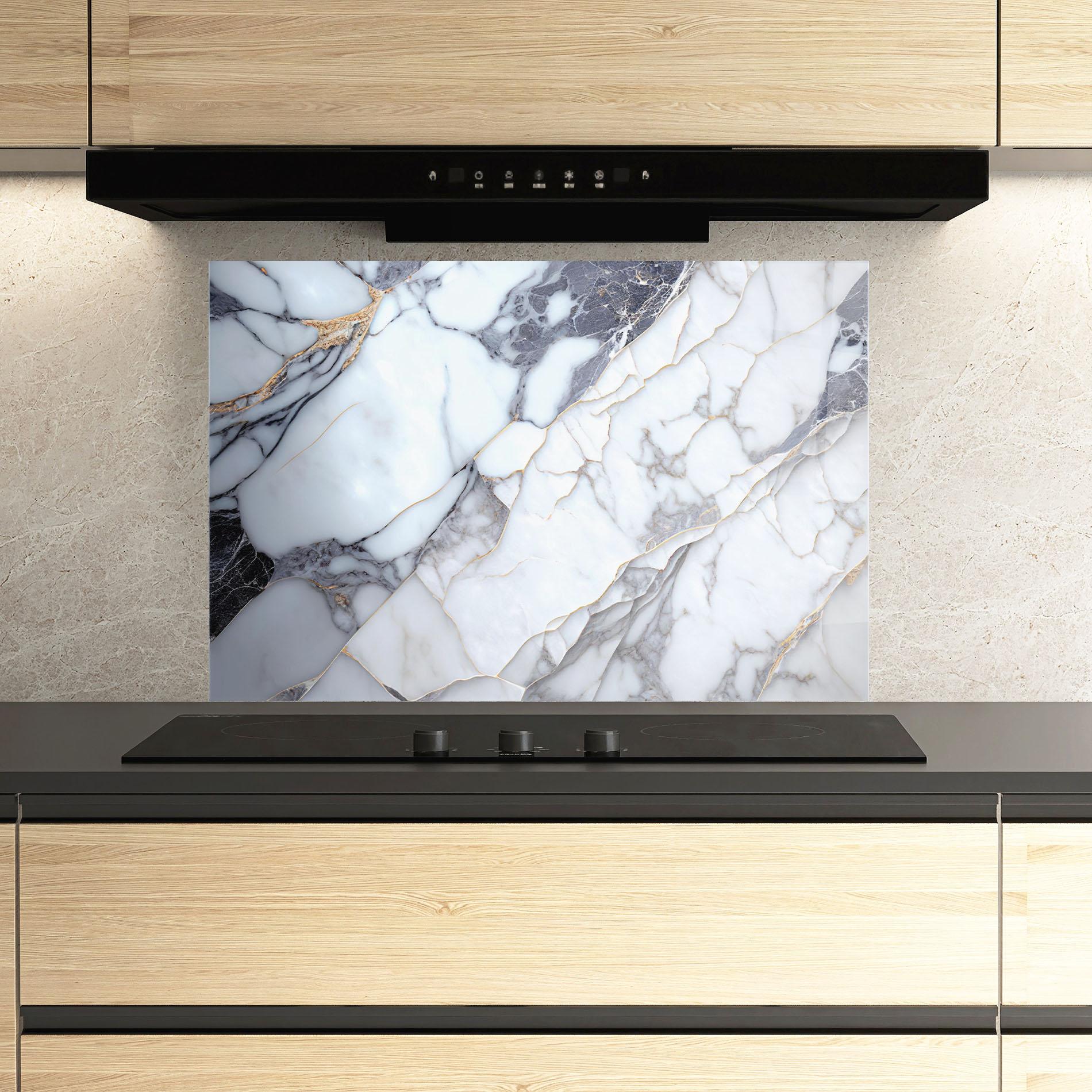 Küchenrückwand Glas Marble Glass mockup 3