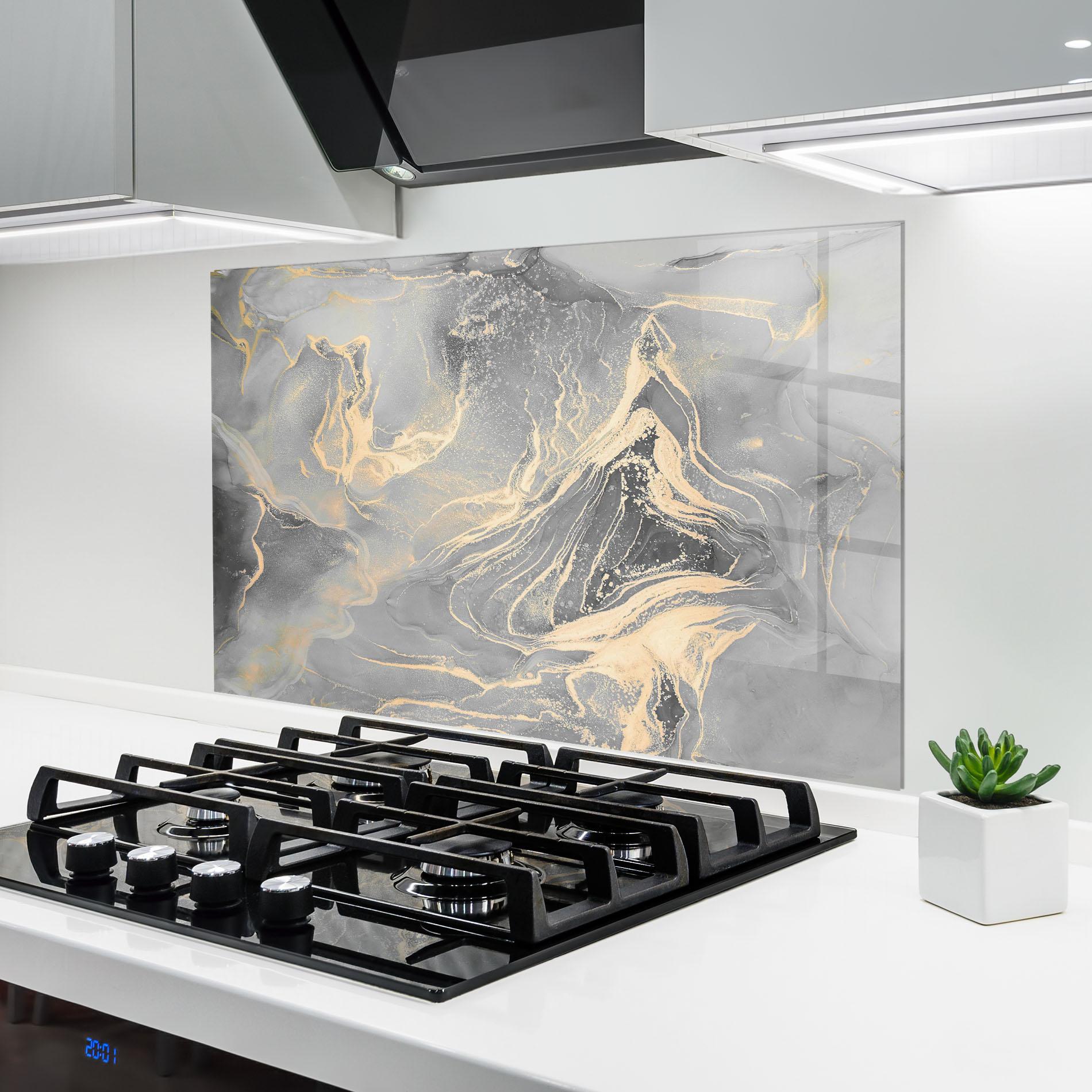 Küchenrückwand Glas Abstract Illusion mockup 6