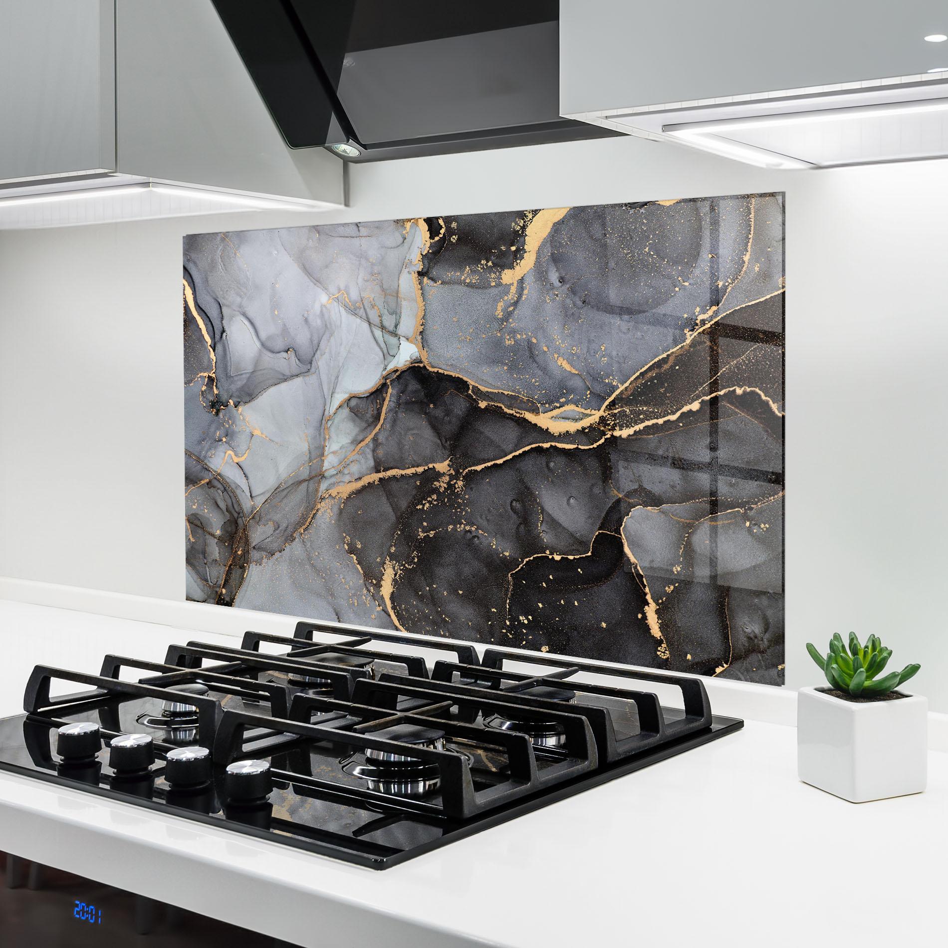 Küchenrückwand Glas Abstract Marble mockup 6