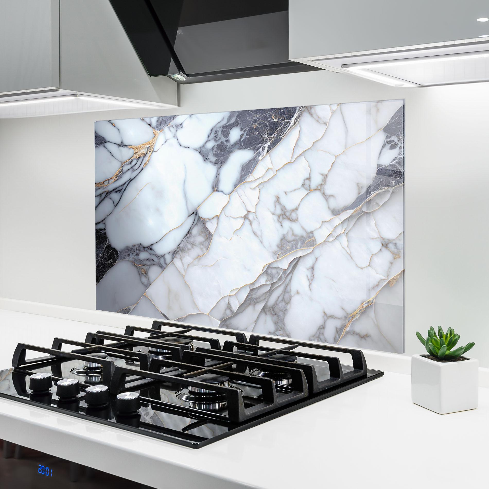 Küchenrückwand Glas Marble Glass mockup 6
