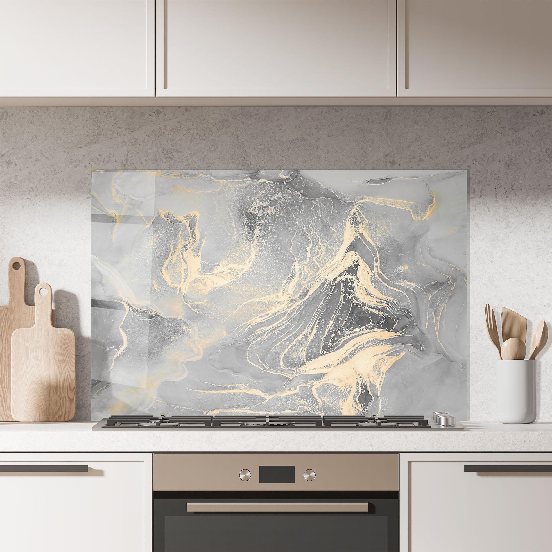 Küchenrückwand Glas Abstract Illusion mockup 7