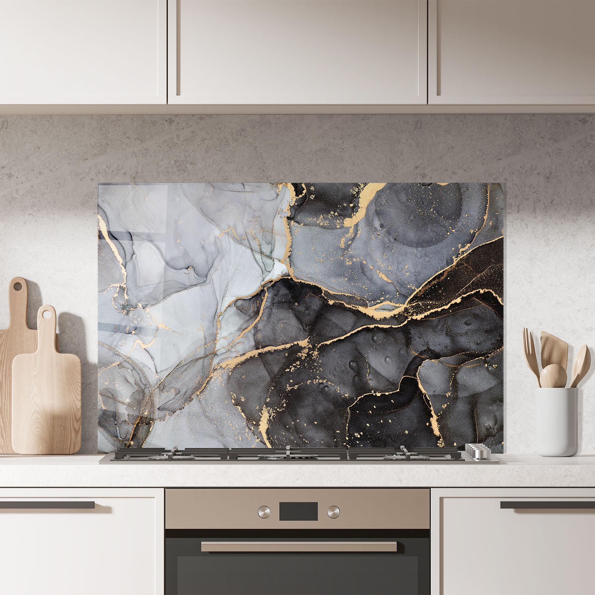 Küchenrückwand Glas Abstract Marble mockup 7