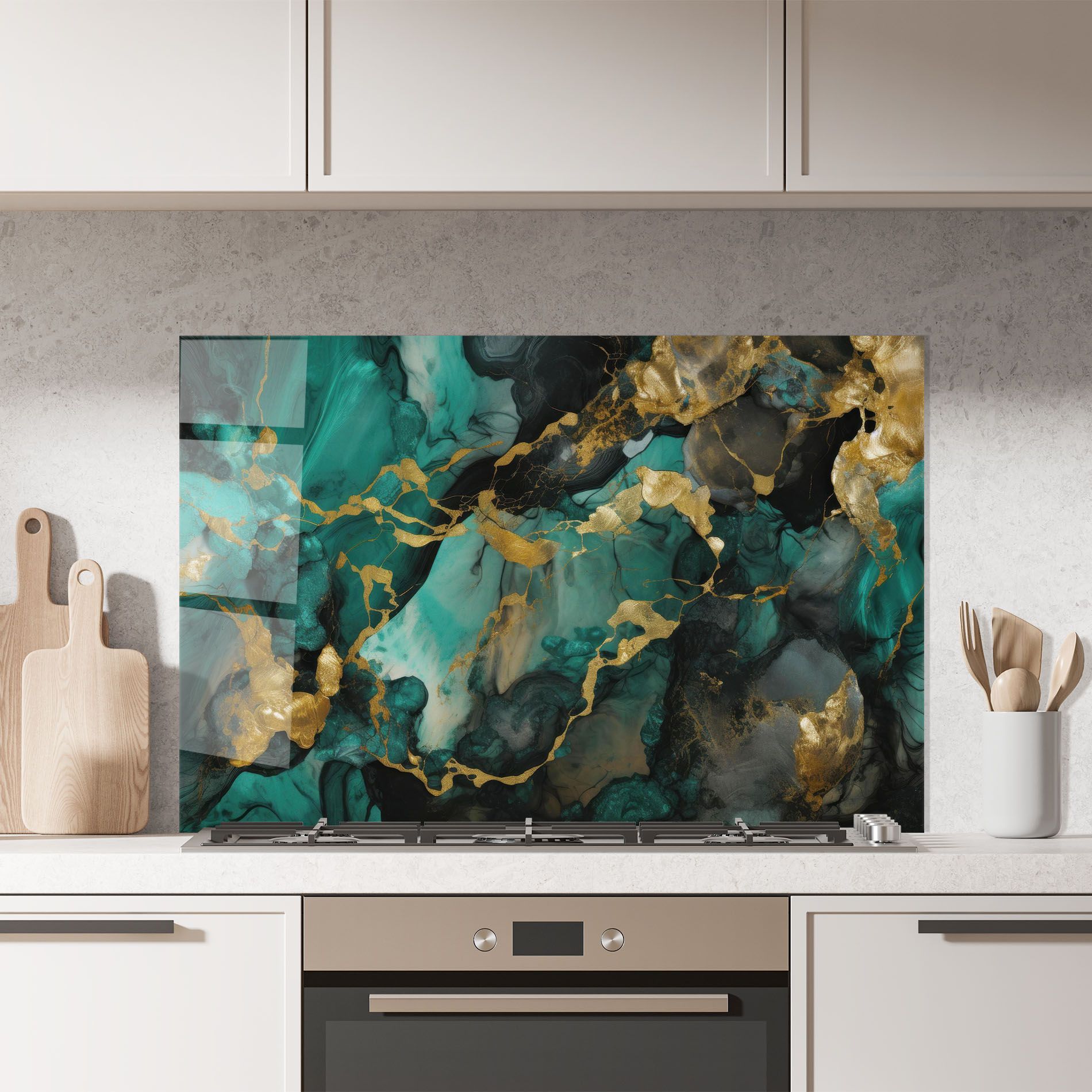 Dark Green Golden Marble mockup 7