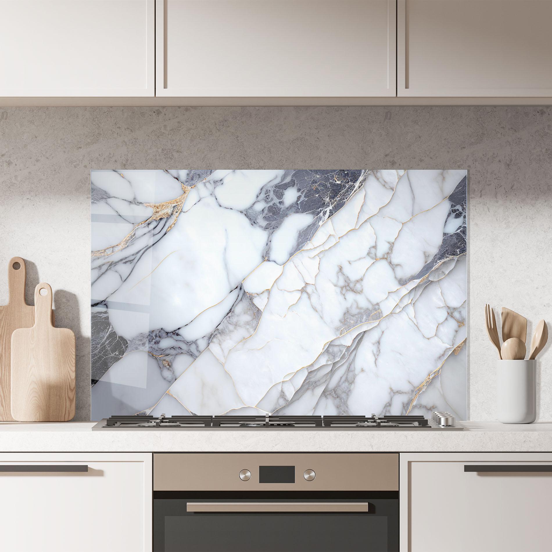 Küchenrückwand Glas Marble Glass mockup 7