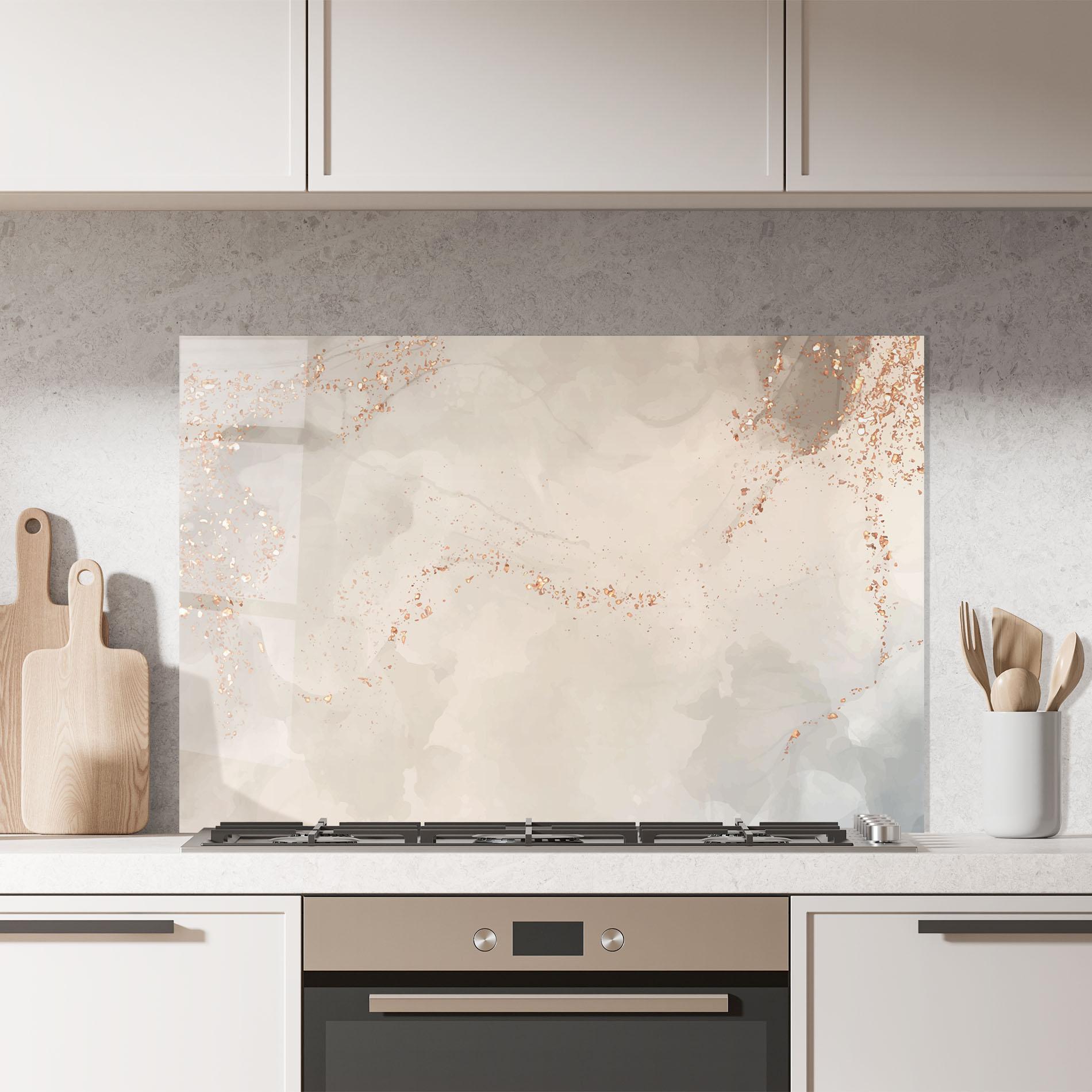 Küchenrückwand Glas Pink Grey Marble 01 mockup 7