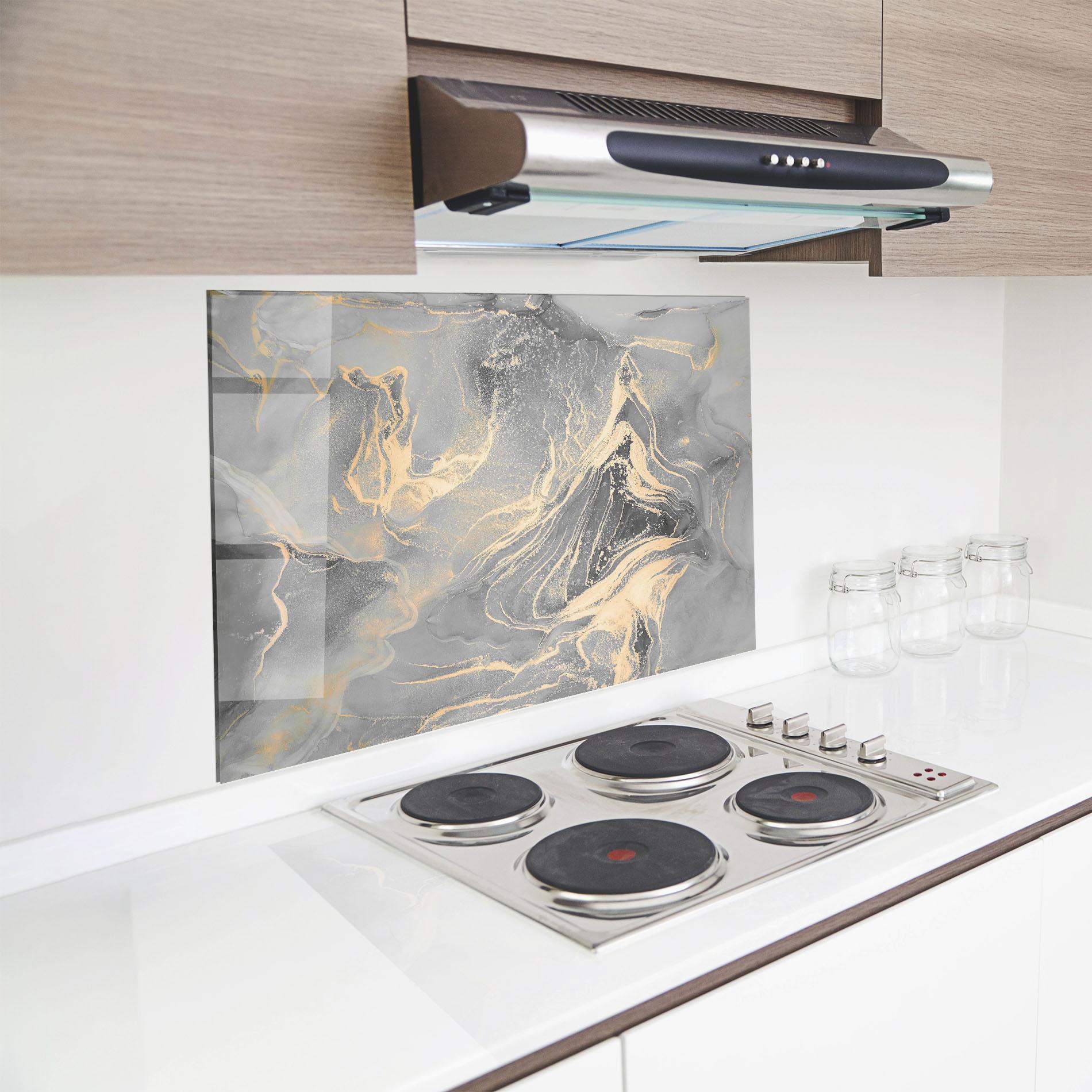 Küchenrückwand Glas Abstract Illusion mockup 8