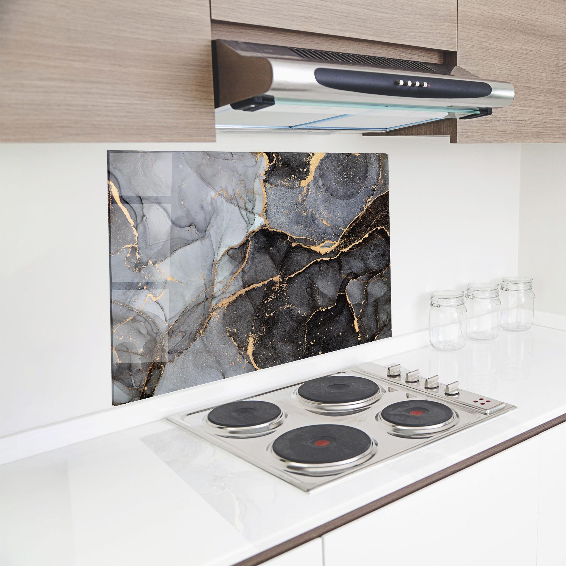 Küchenrückwand Glas Abstract Marble mockup 8