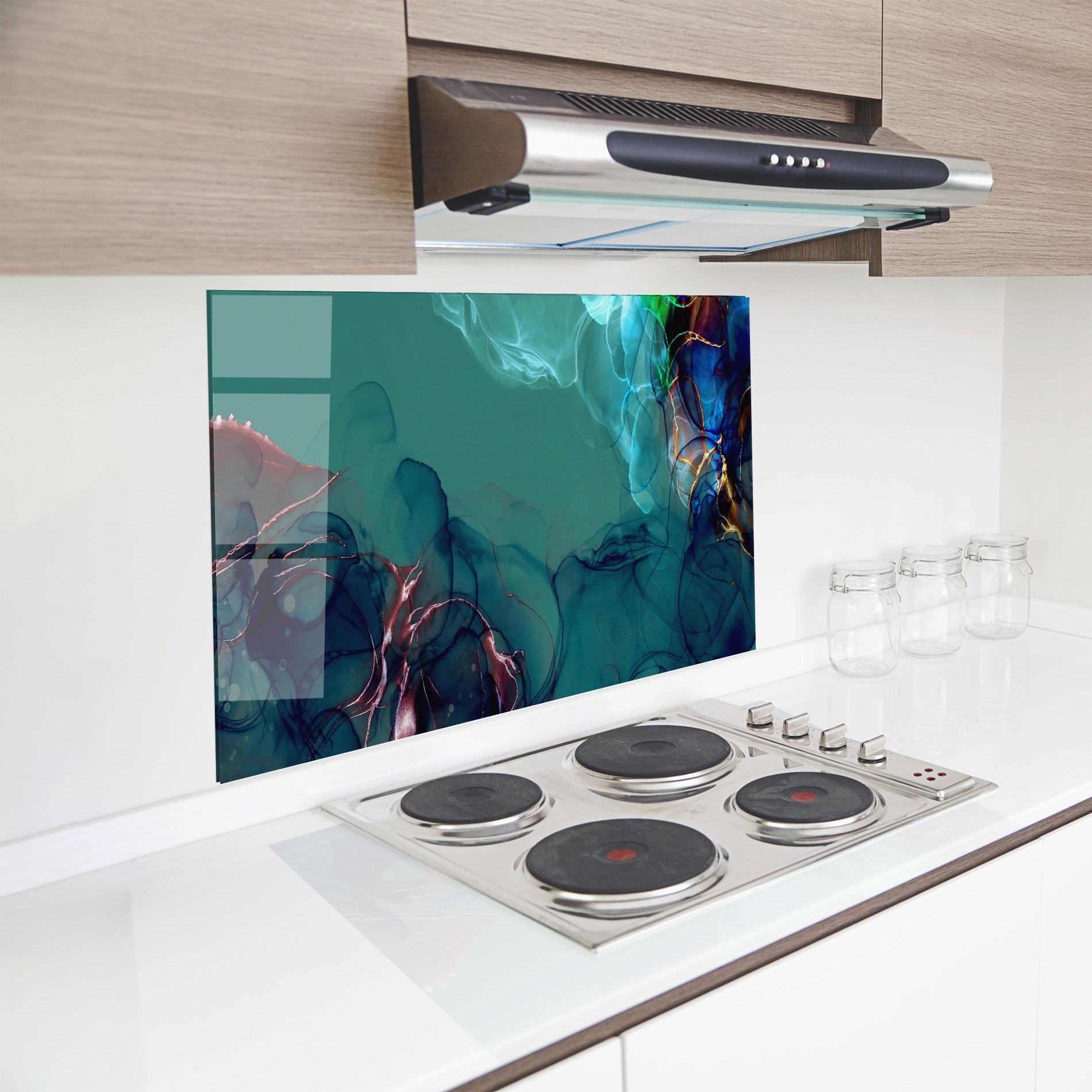 Küchenrückwand Glas Darkish Abstract mockup 8
