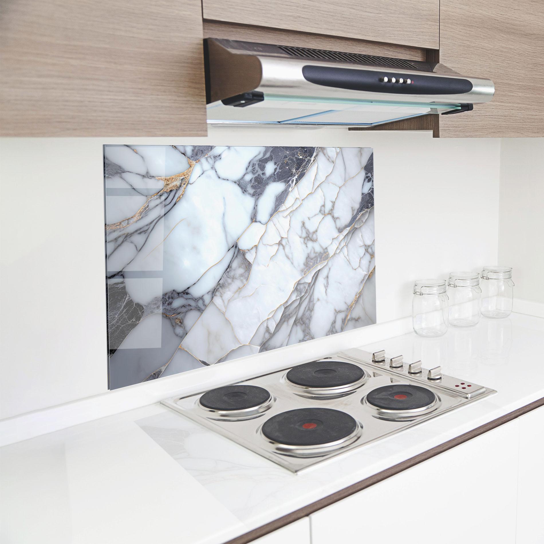 Küchenrückwand Glas Marble Glass mockup 8