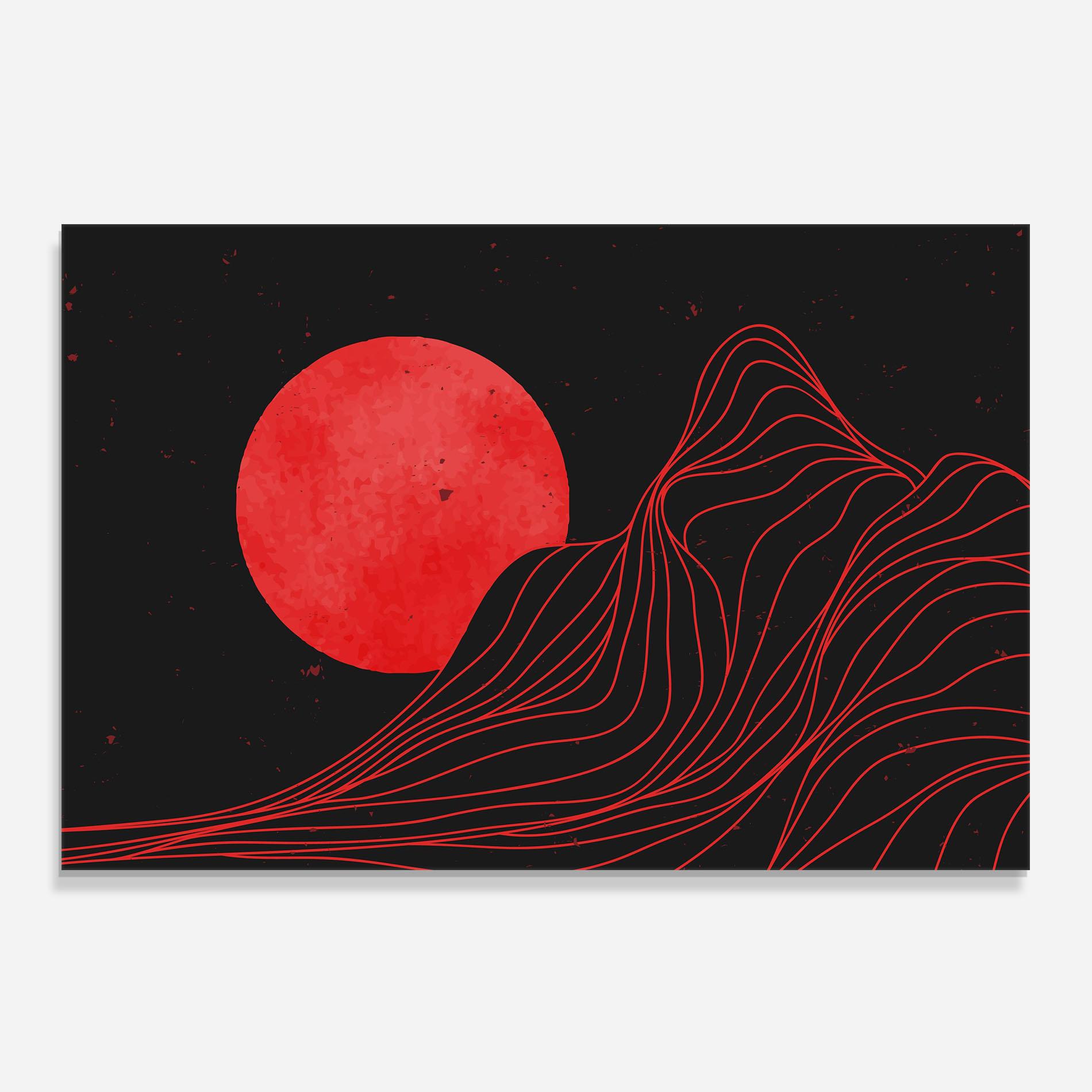 Küchenrückwand Glas Bloody Moon mockup 0
