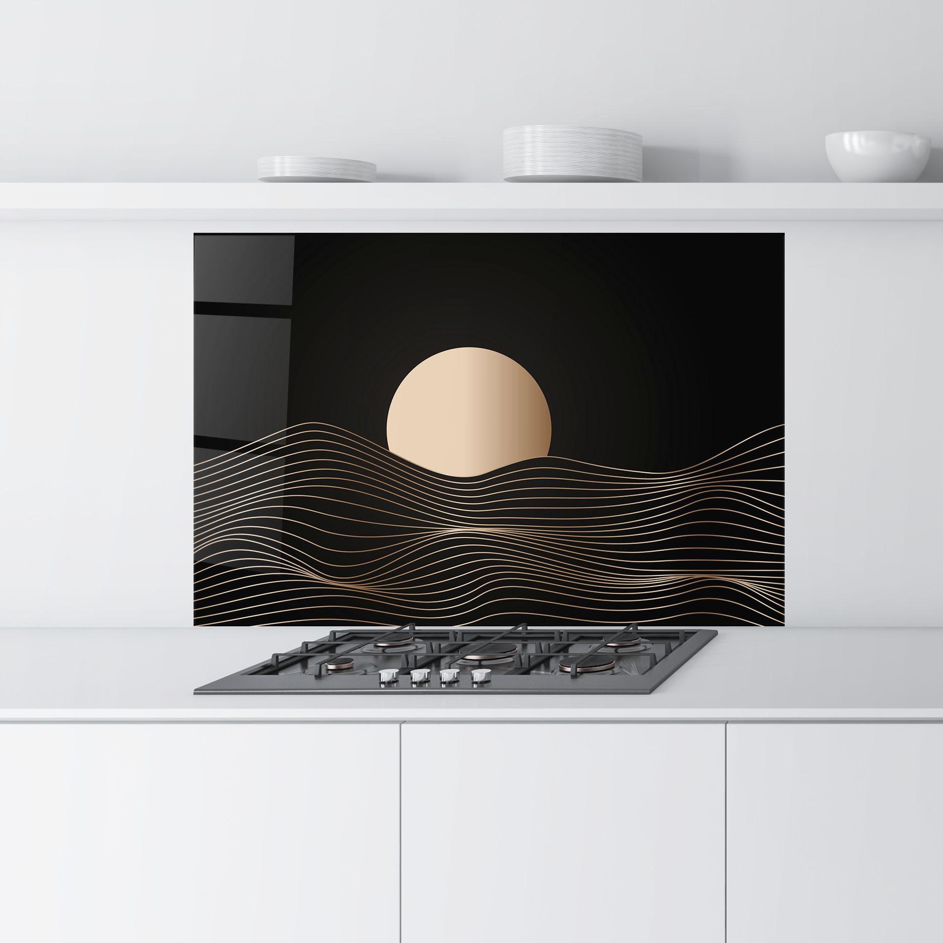 Küchenrückwand Glas Cream Moon mockup 9