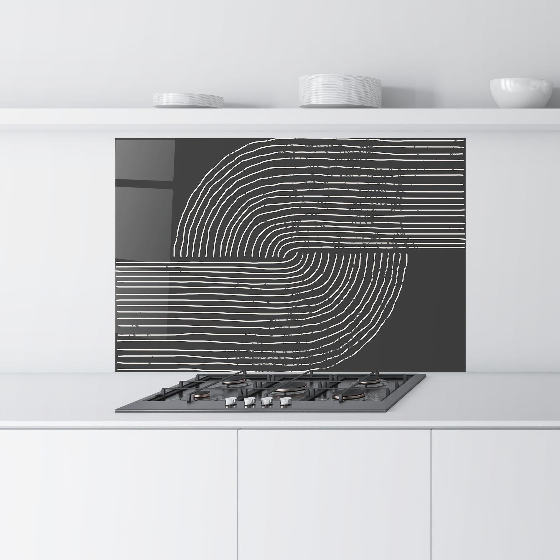 Küchenrückwand Glas Minimalist Circle mockup 9
