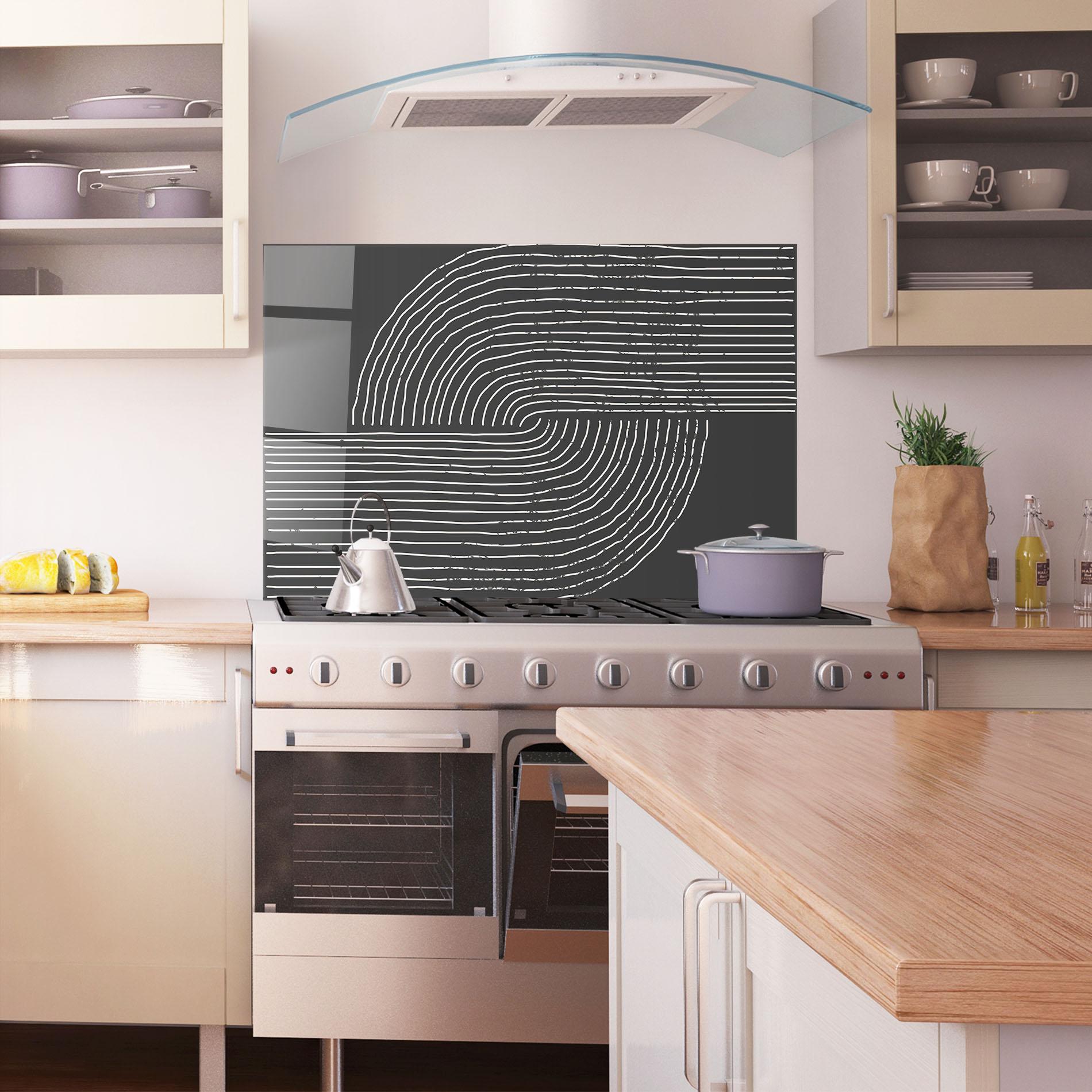 Küchenrückwand Glas Minimalist Circle mockup 1