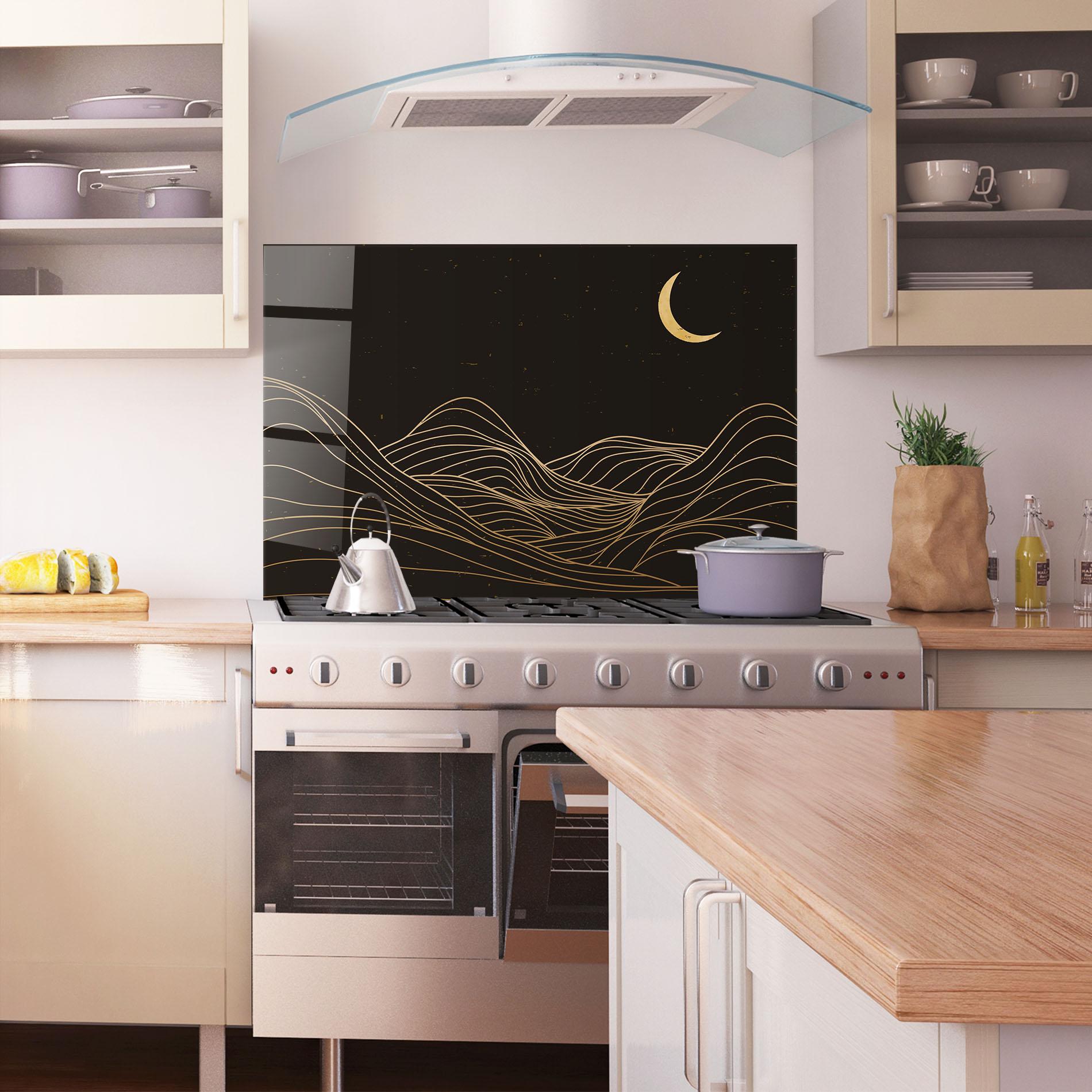 Küchenrückwand Glas Pretty Moon mockup 1
