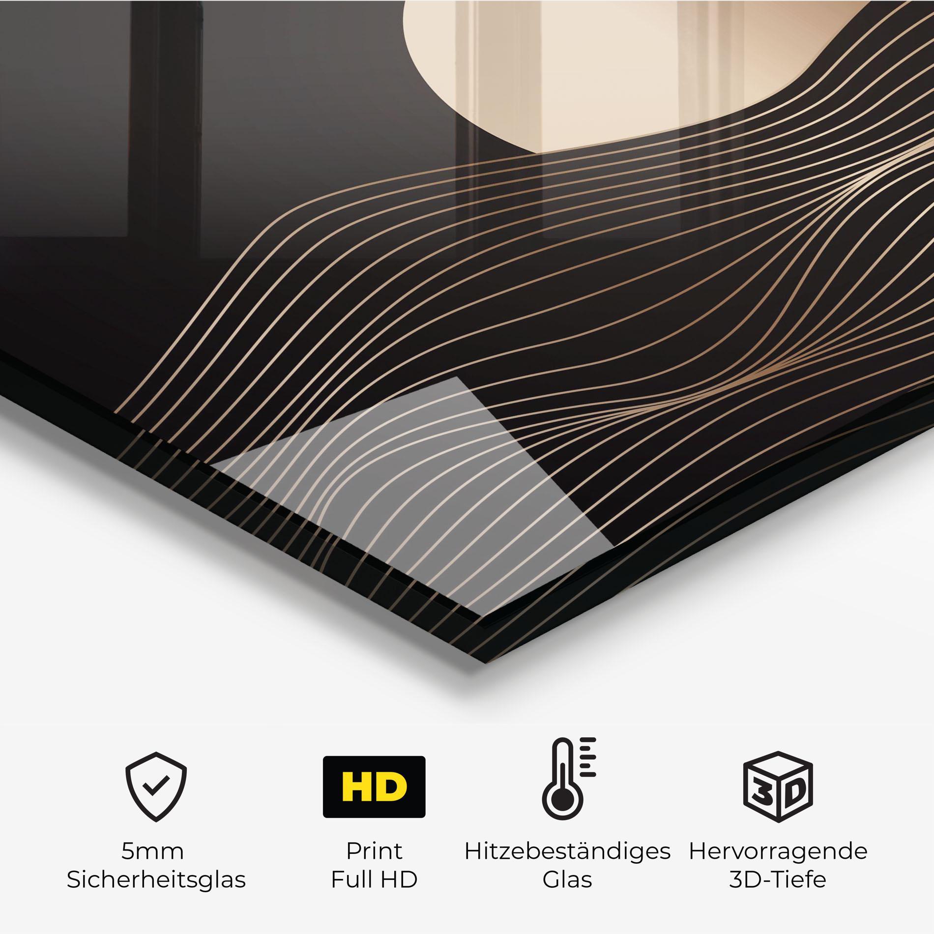 Küchenrückwand Glas Cream Moon mockup 2