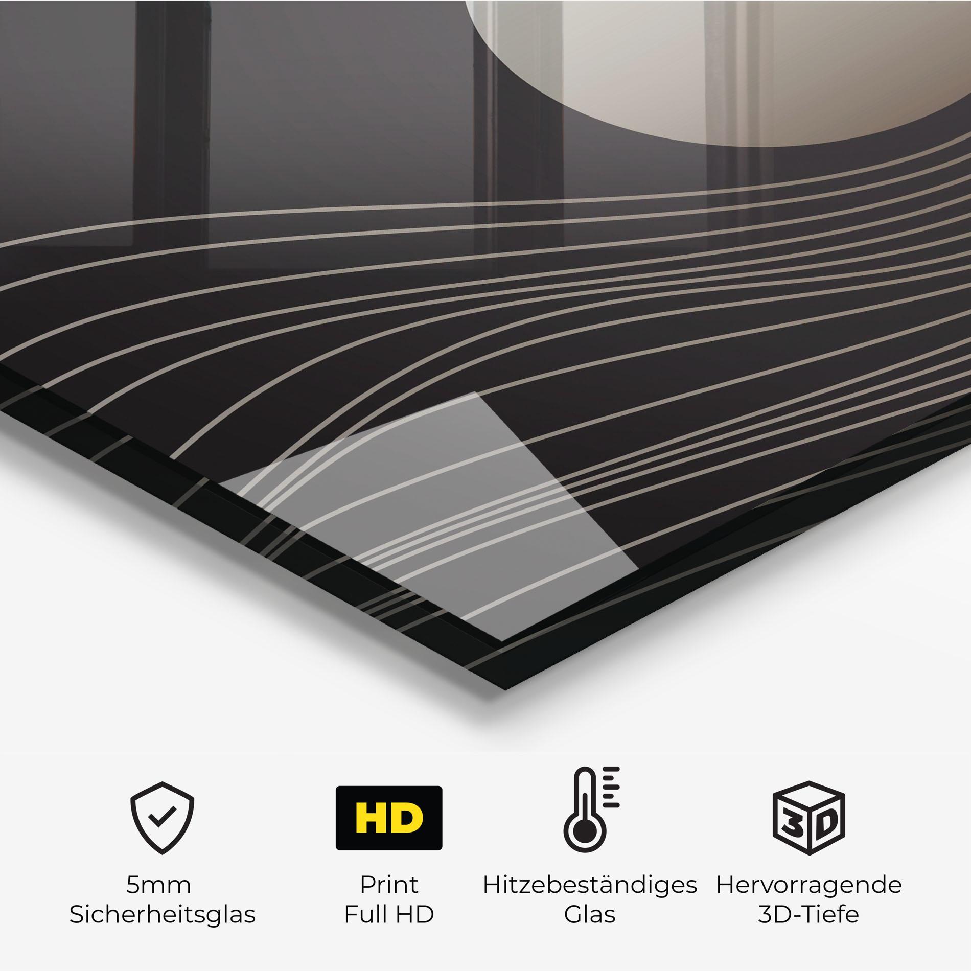 Küchenrückwand Glas Grey Moon mockup 2