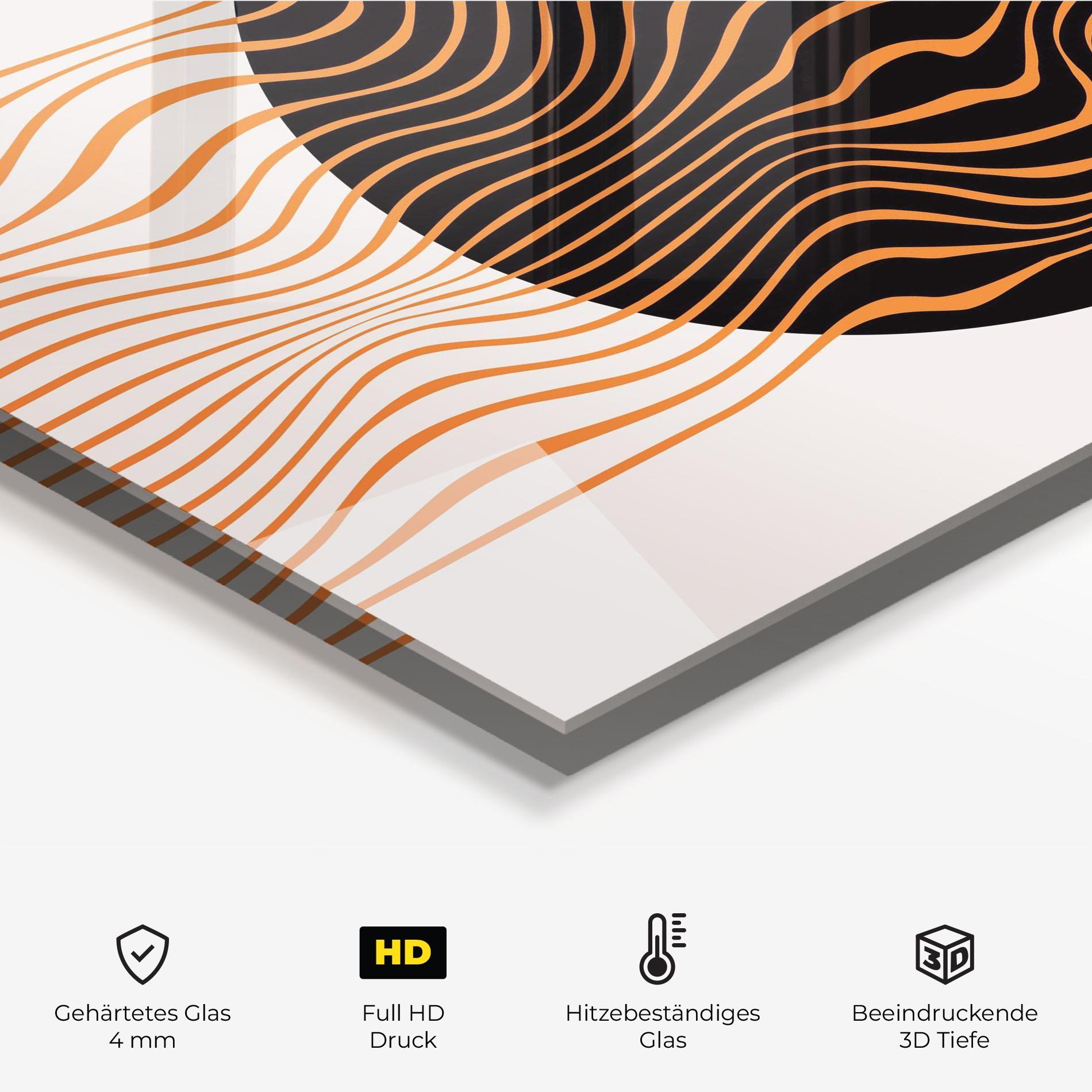 Küchenrückwand Glas Black Circle mockup 2