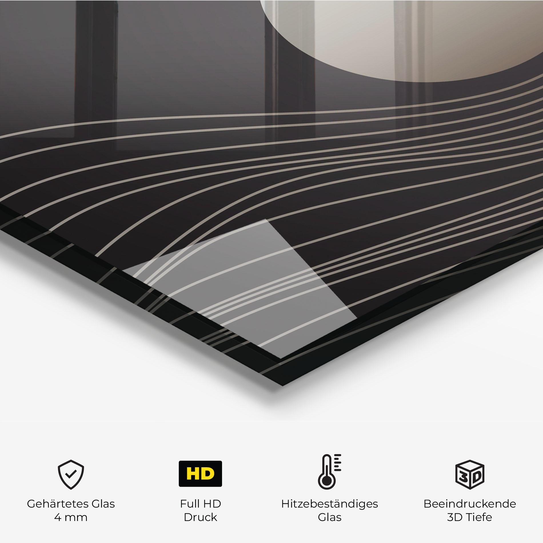 Küchenrückwand Glas Grey Moon mockup 2