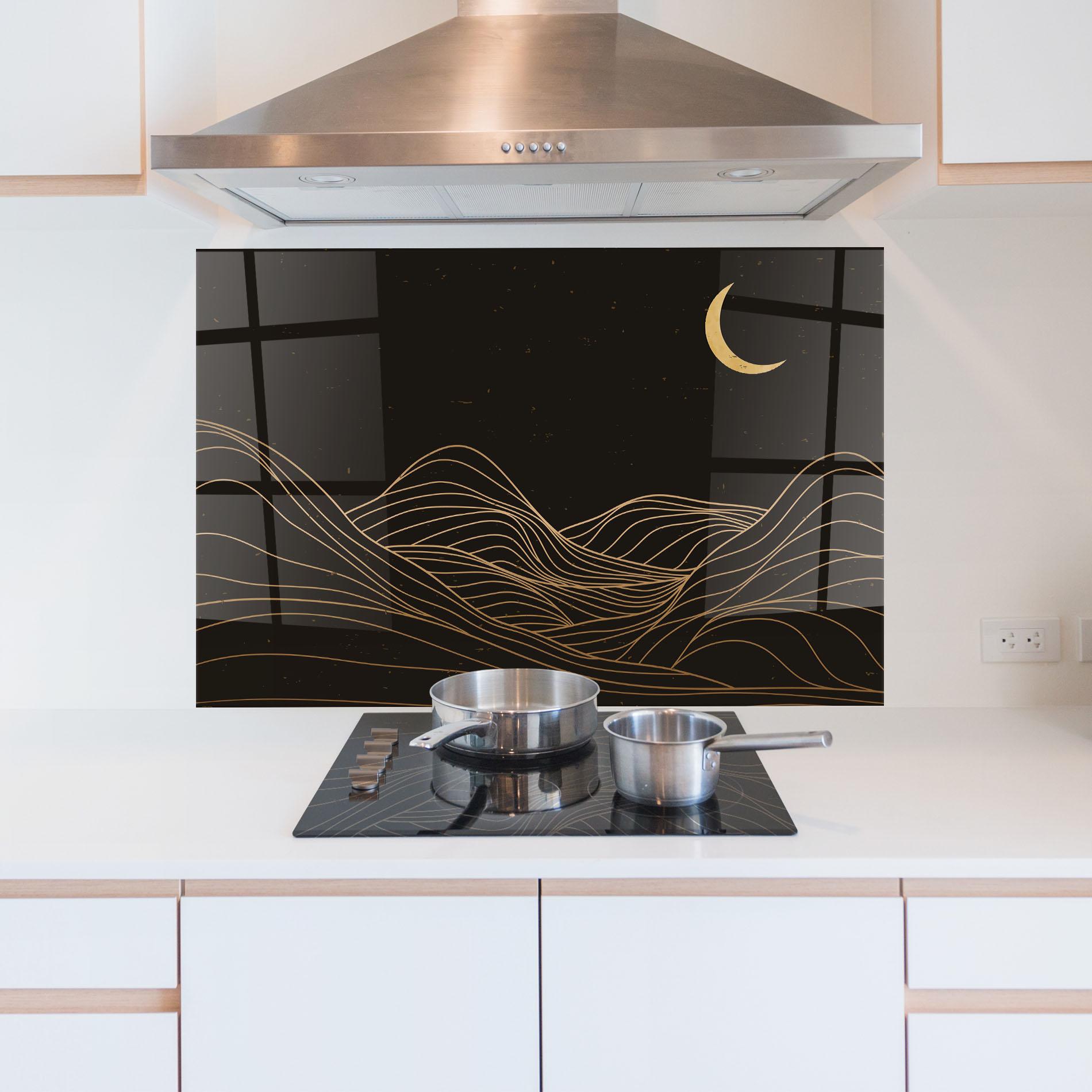 Küchenrückwand Glas Pretty Moon mockup 5