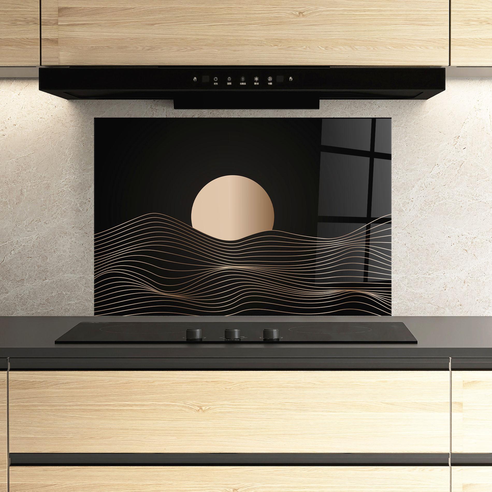 Küchenrückwand Glas Cream Moon mockup 3