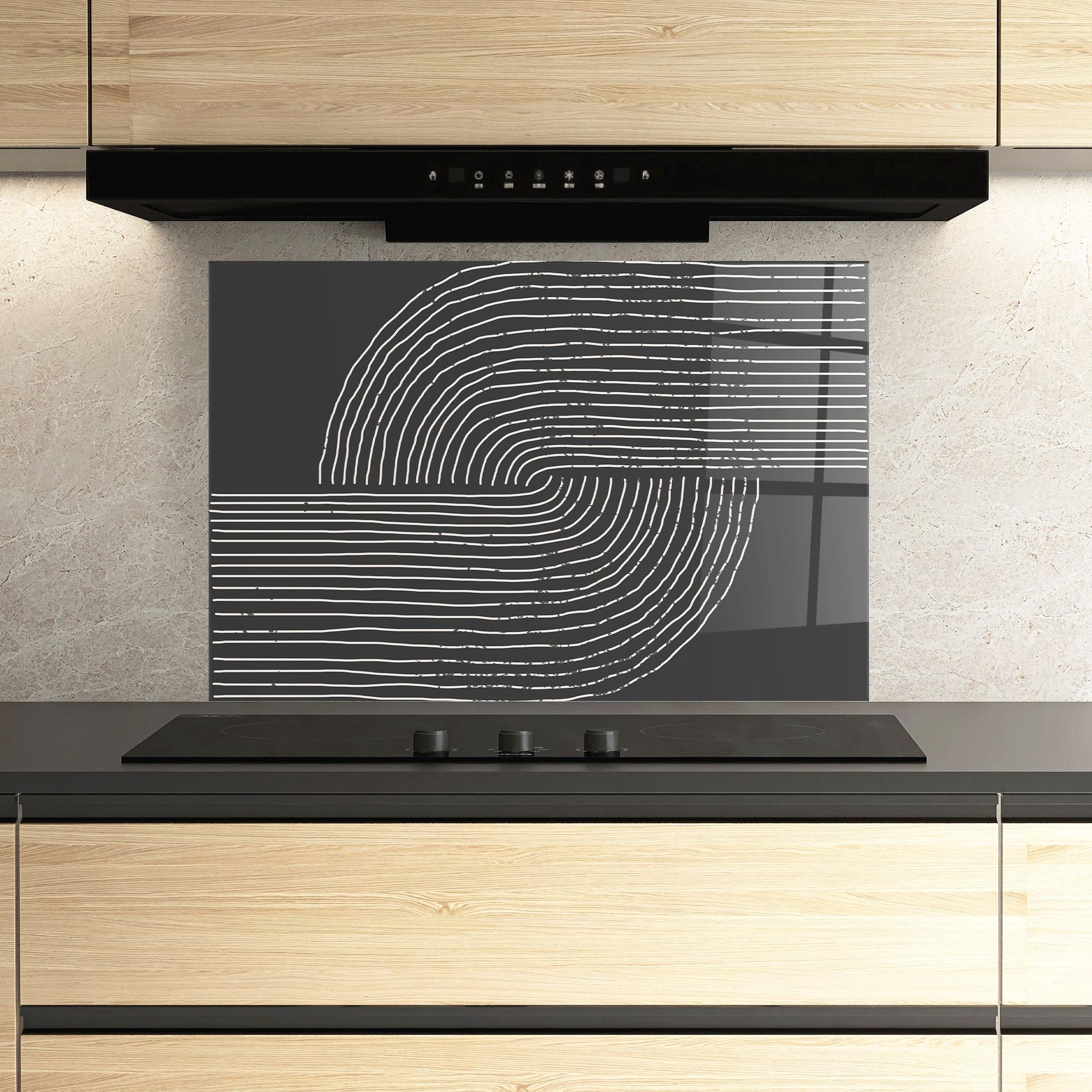 Küchenrückwand Glas Minimalist Circle mockup 3