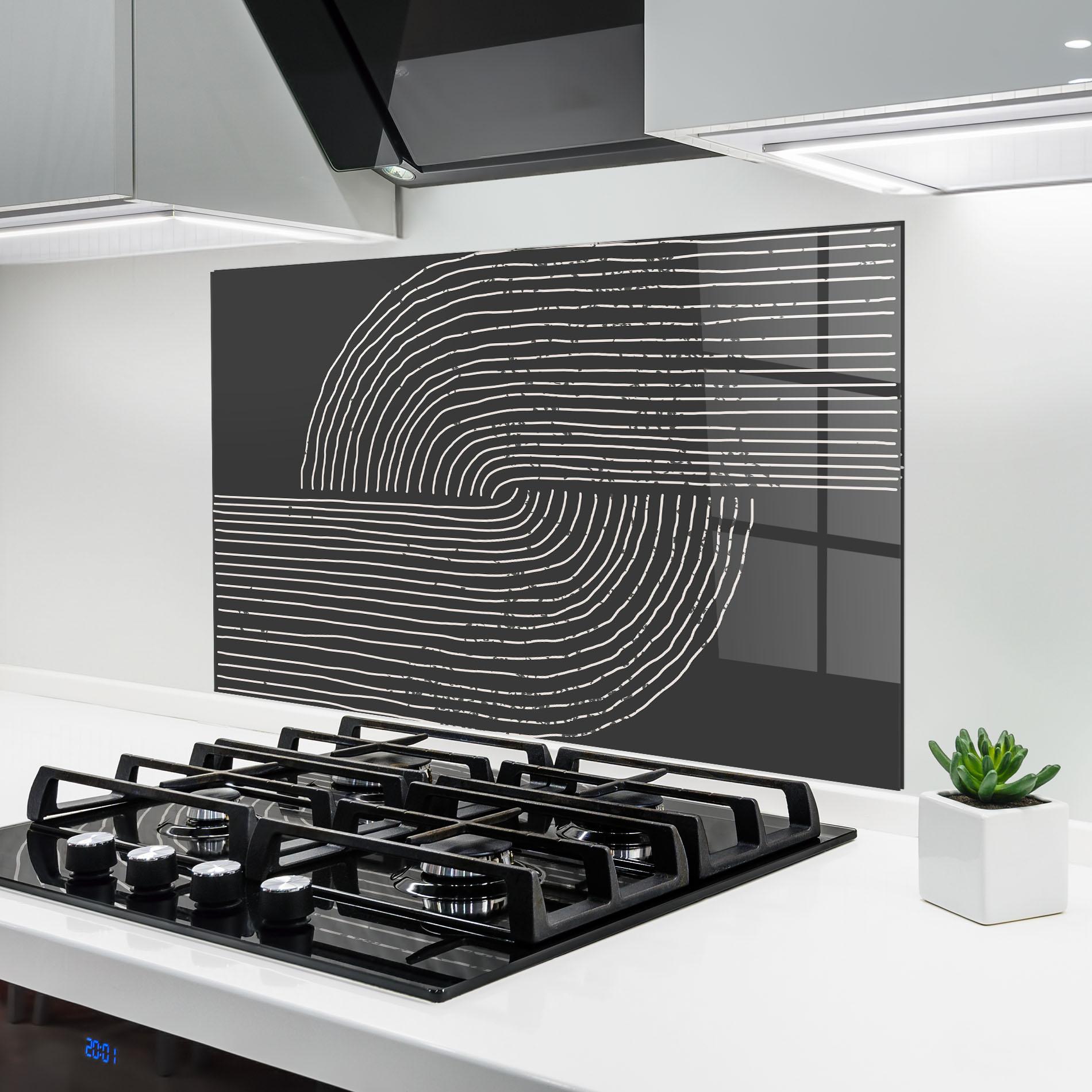 Küchenrückwand Glas Minimalist Circle mockup 6