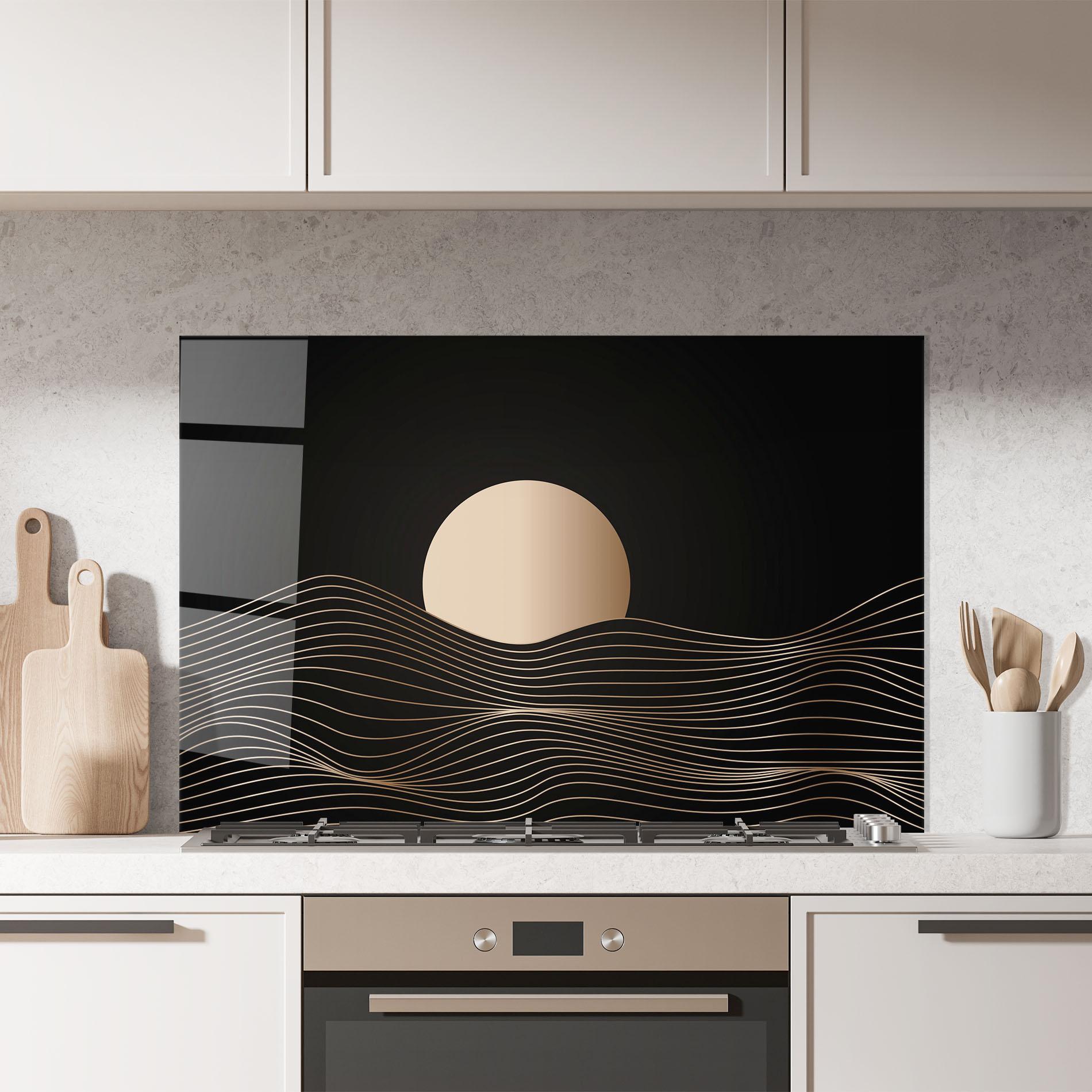 Küchenrückwand Glas Cream Moon mockup 7