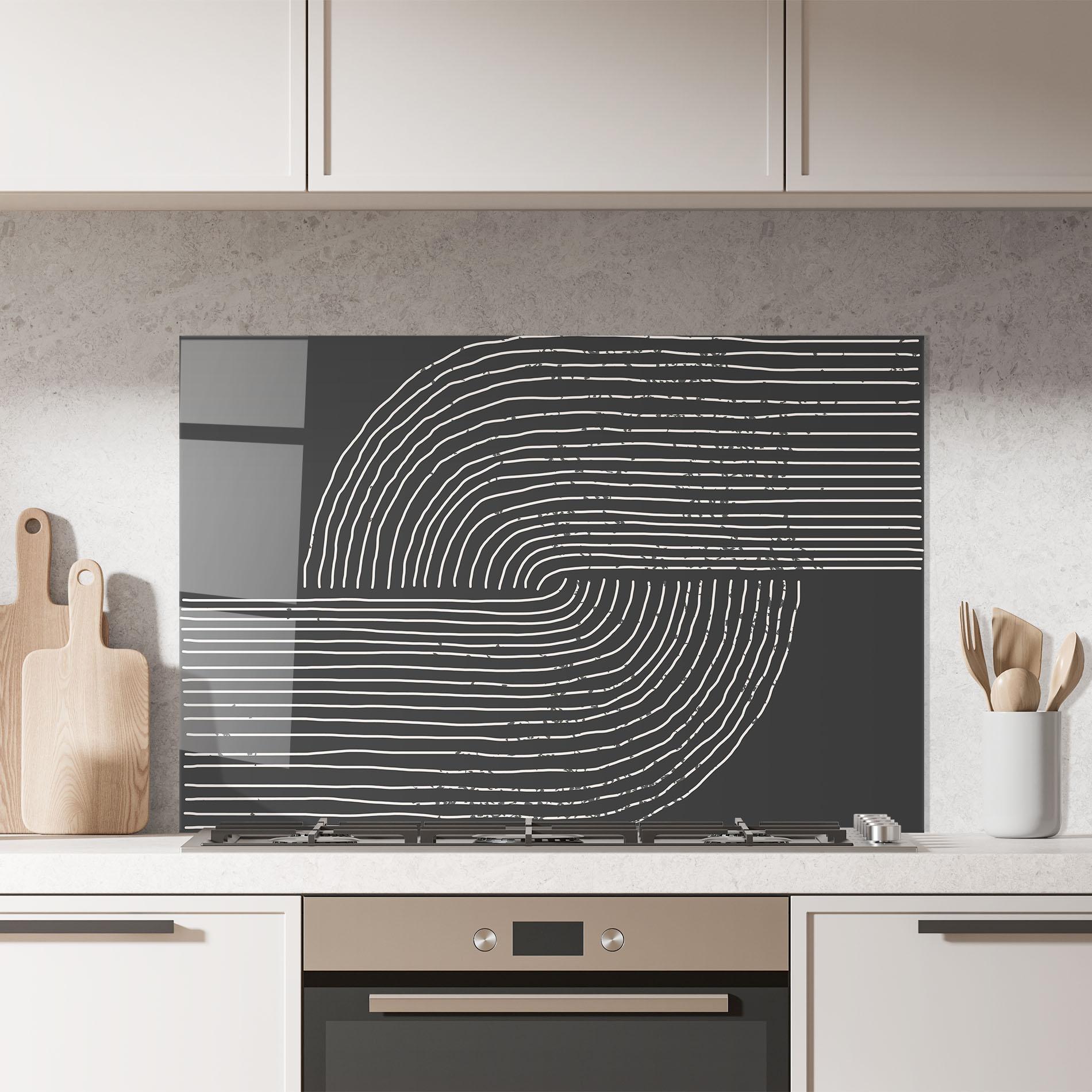 Küchenrückwand Glas Minimalist Circle mockup 7