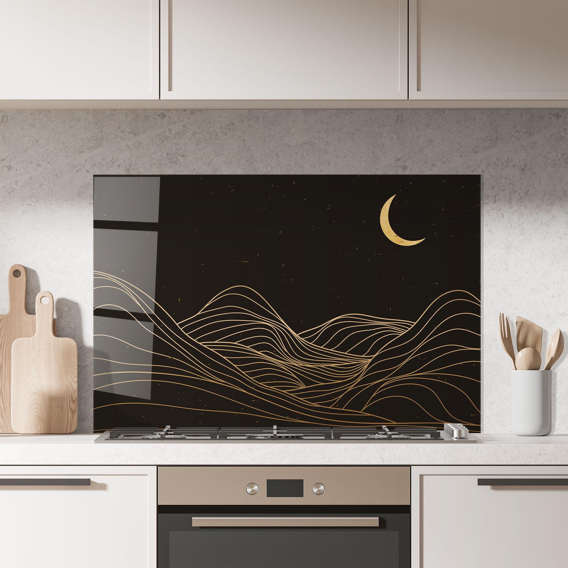 Küchenrückwand Glas Pretty Moon mockup 7