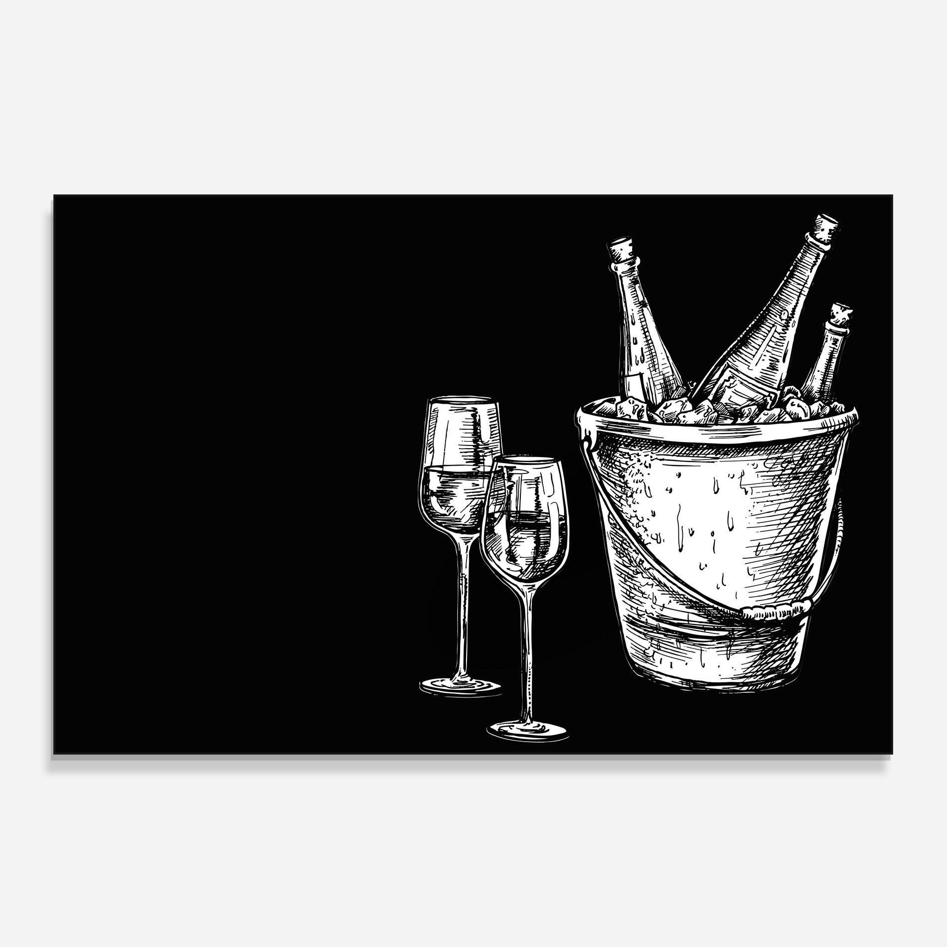 Küchenrückwand Glas Ice Wine mockup 0