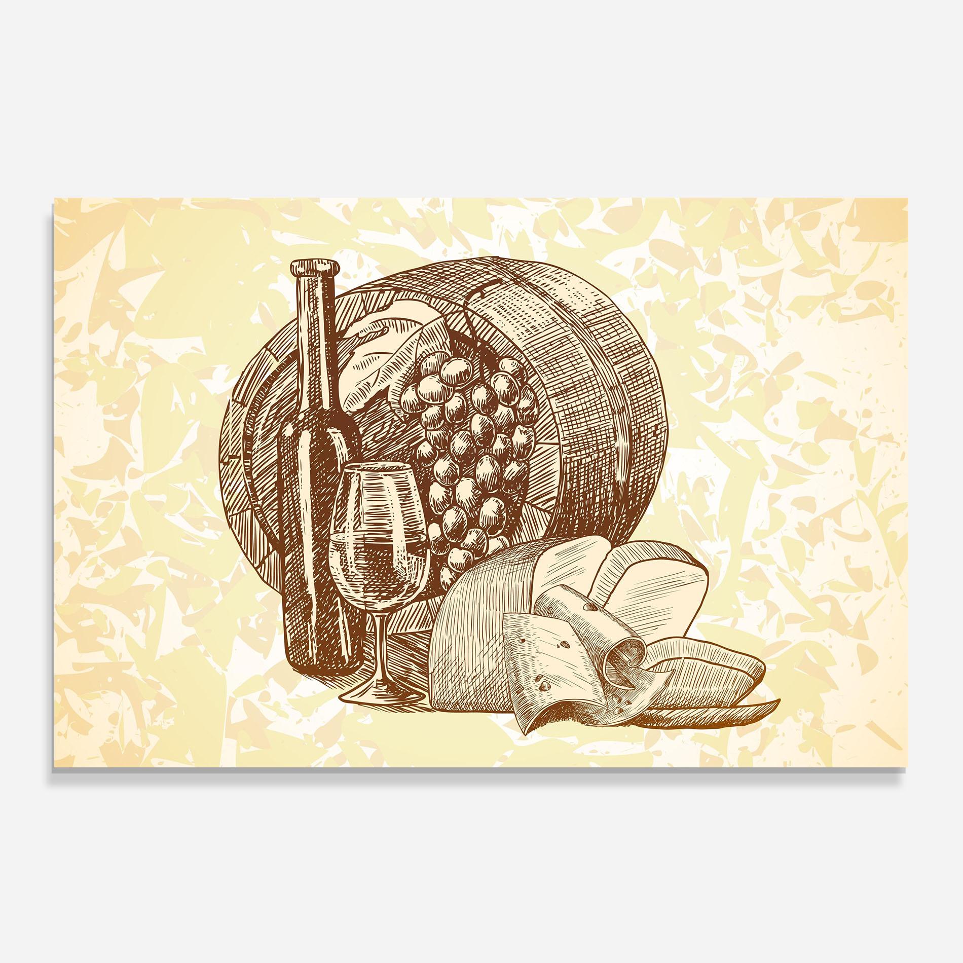 Küchenrückwand Glas Old Wine mockup 0