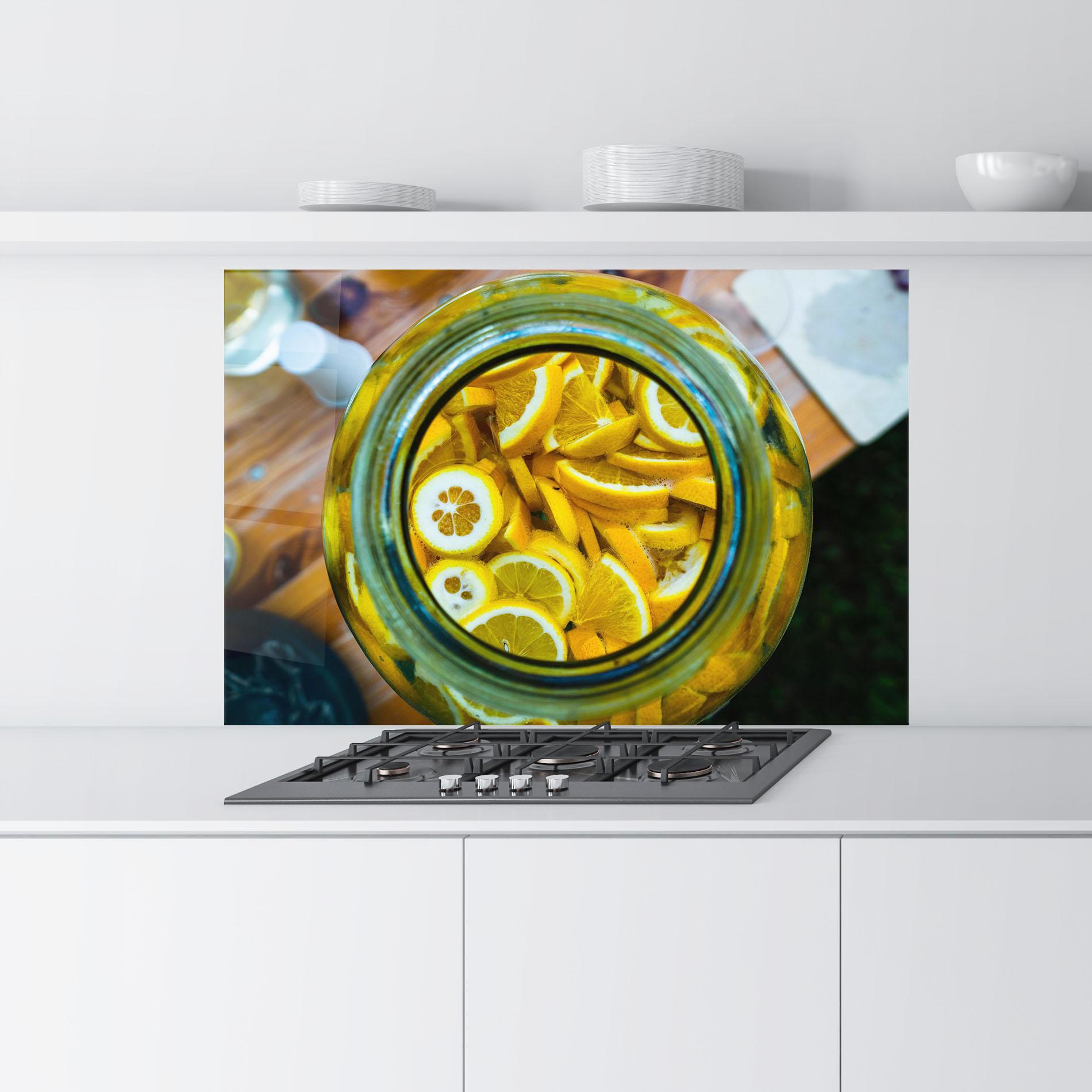 Küchenrückwand Glas Big Limonade mockup 9