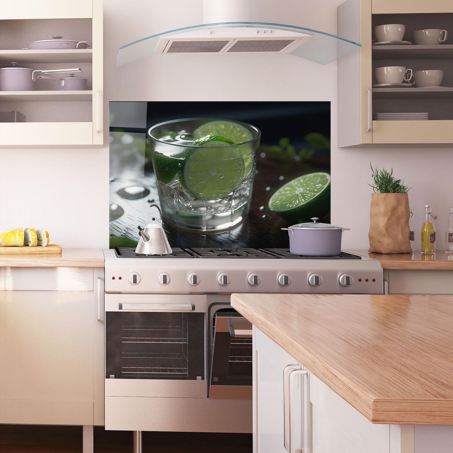 Küchenrückwand Glas Mojito Cocktail mockup 1