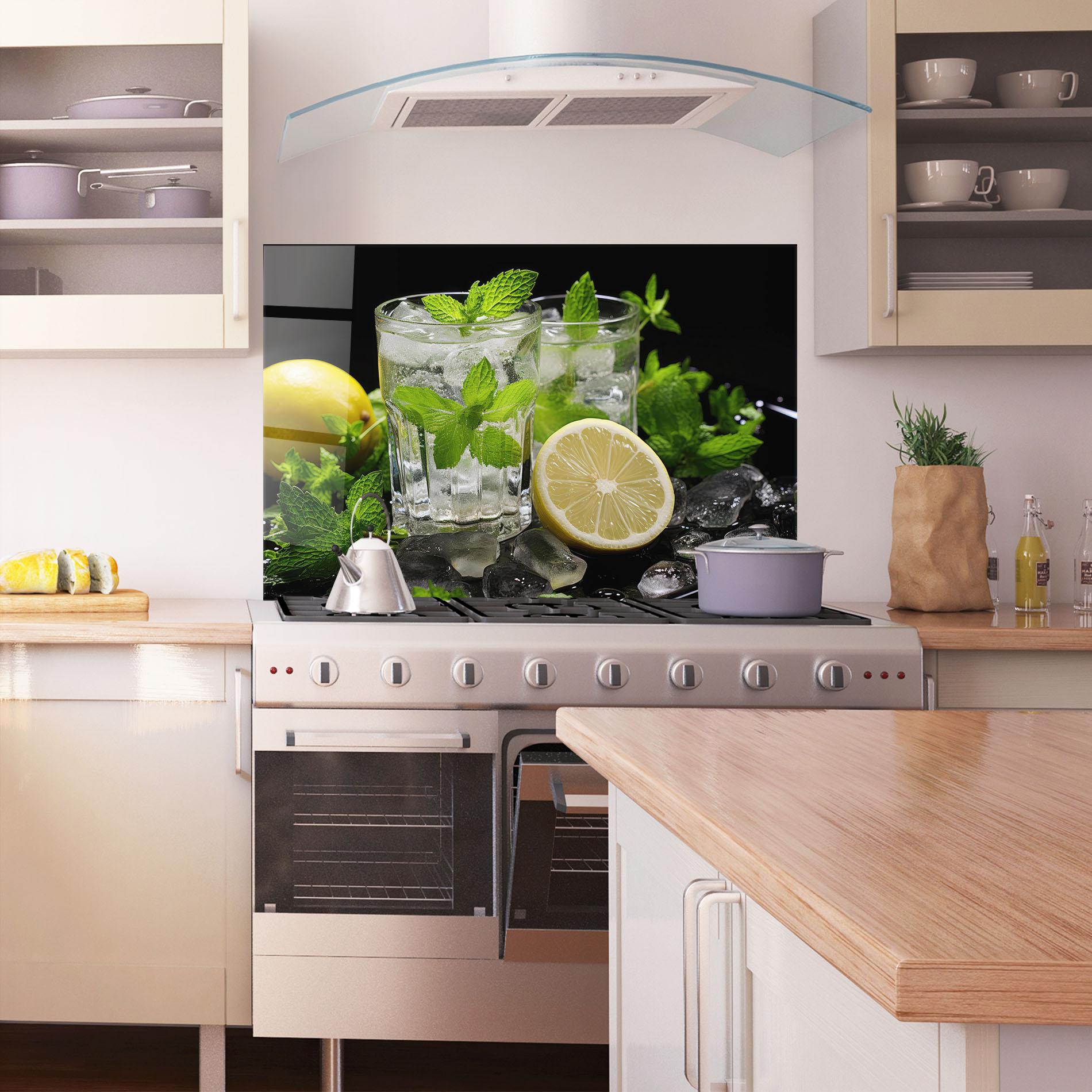 Küchenrückwand Glas Refreshing Lemonade mockup 1