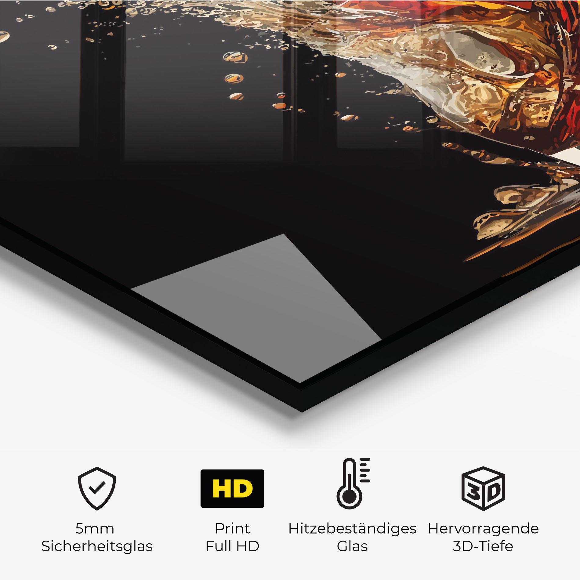 Küchenrückwand Glas Cola Splash mockup 2