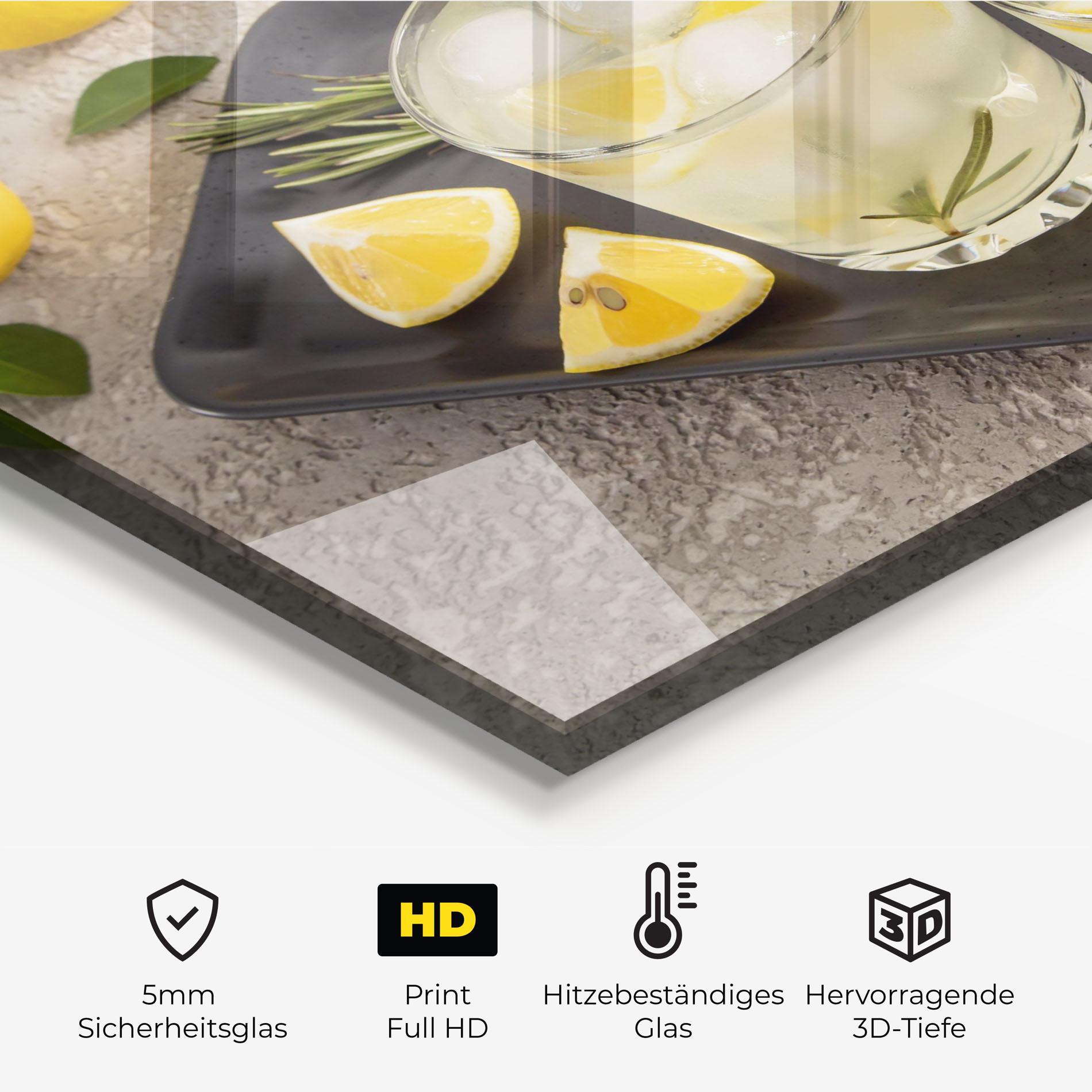 Küchenrückwand Glas Fruit Vitamin Water mockup 2