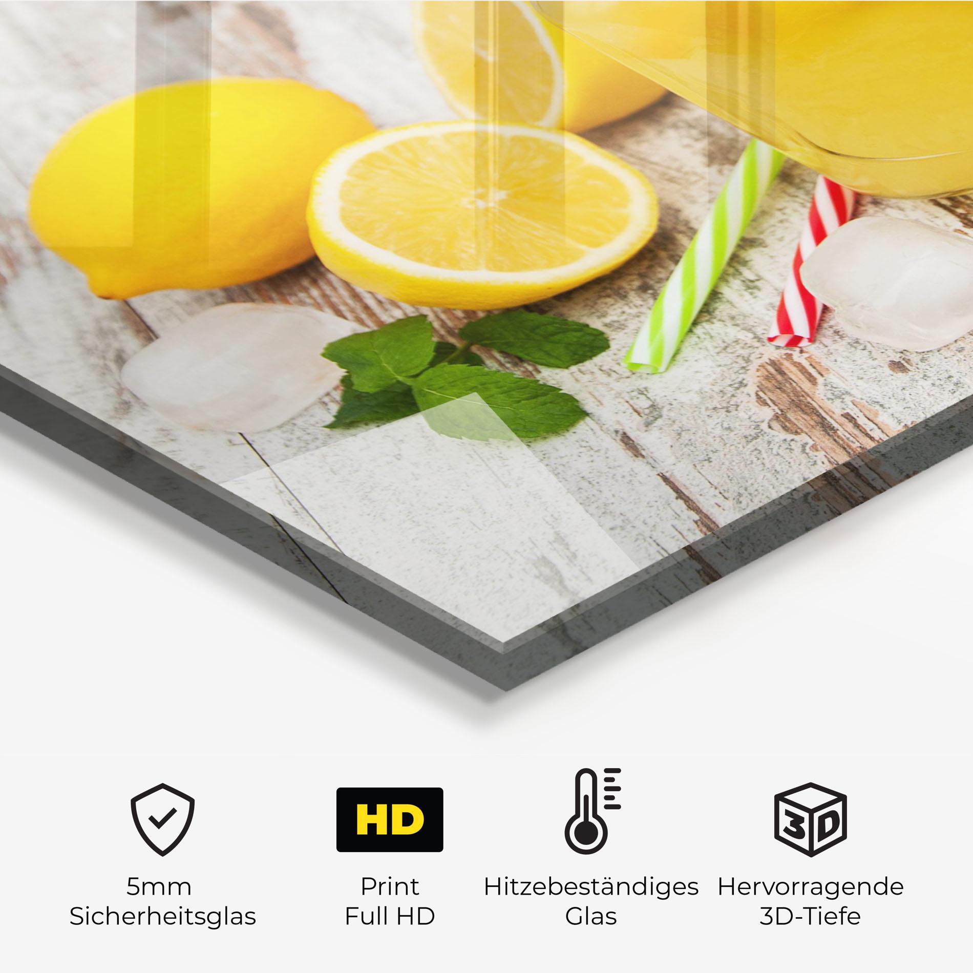 Küchenrückwand Glas Jars With Lemonade mockup 2