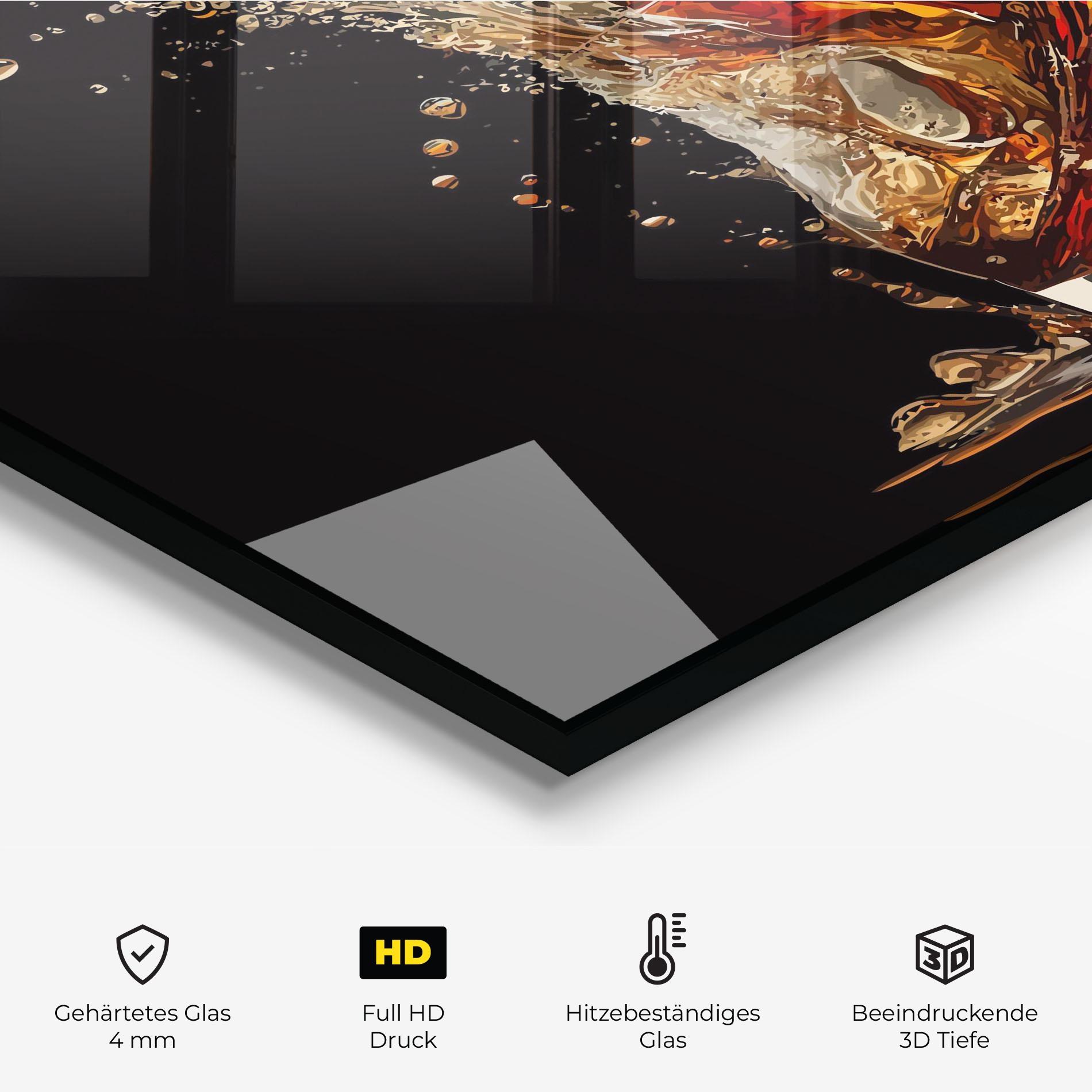 Küchenrückwand Glas Cola Splash mockup 2