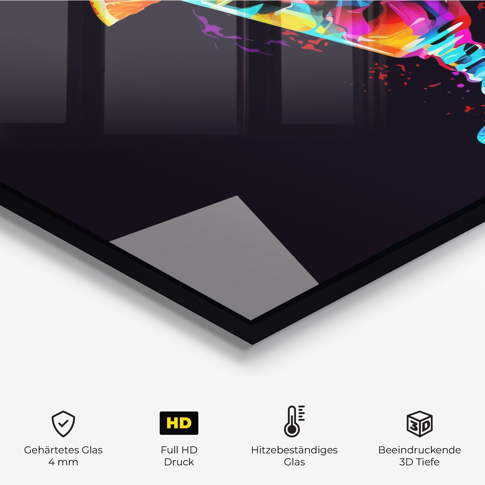 Küchenrückwand Glas Colorful Cocktail mockup 2