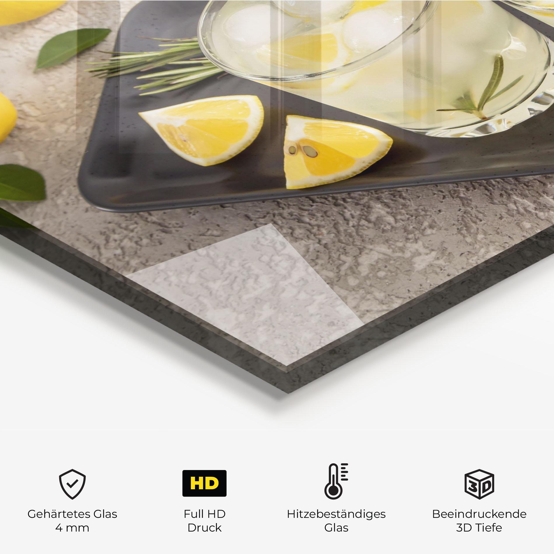 Küchenrückwand Glas Fruit Vitamin Water mockup 2