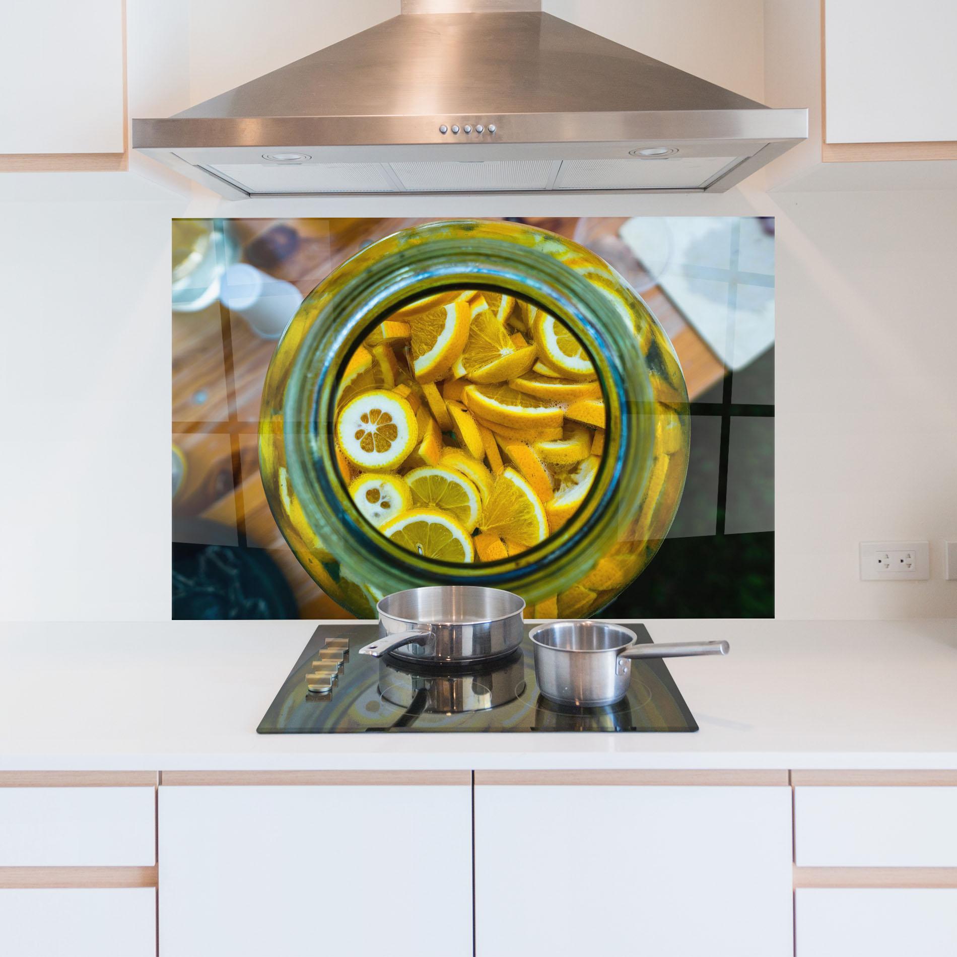 Küchenrückwand Glas Big Limonade mockup 5