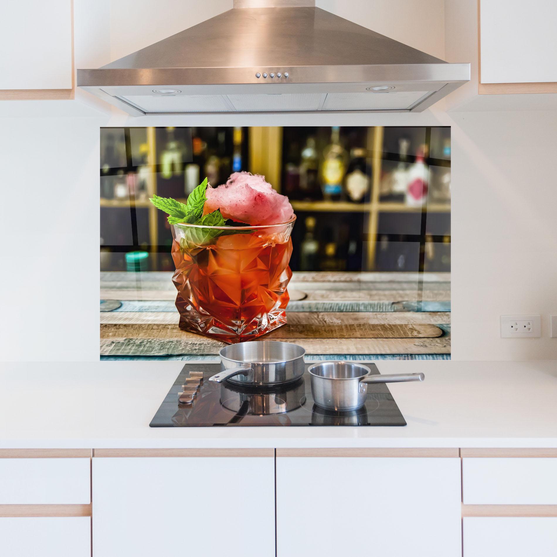 Küchenrückwand Glas Cola Drink mockup 5