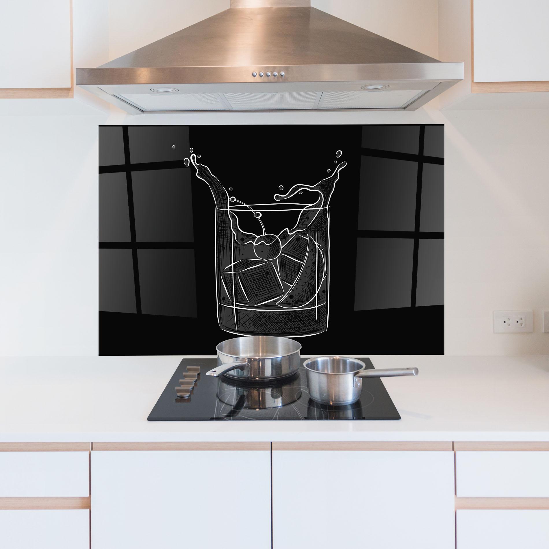 Küchenrückwand Glas Lime Drink mockup 5