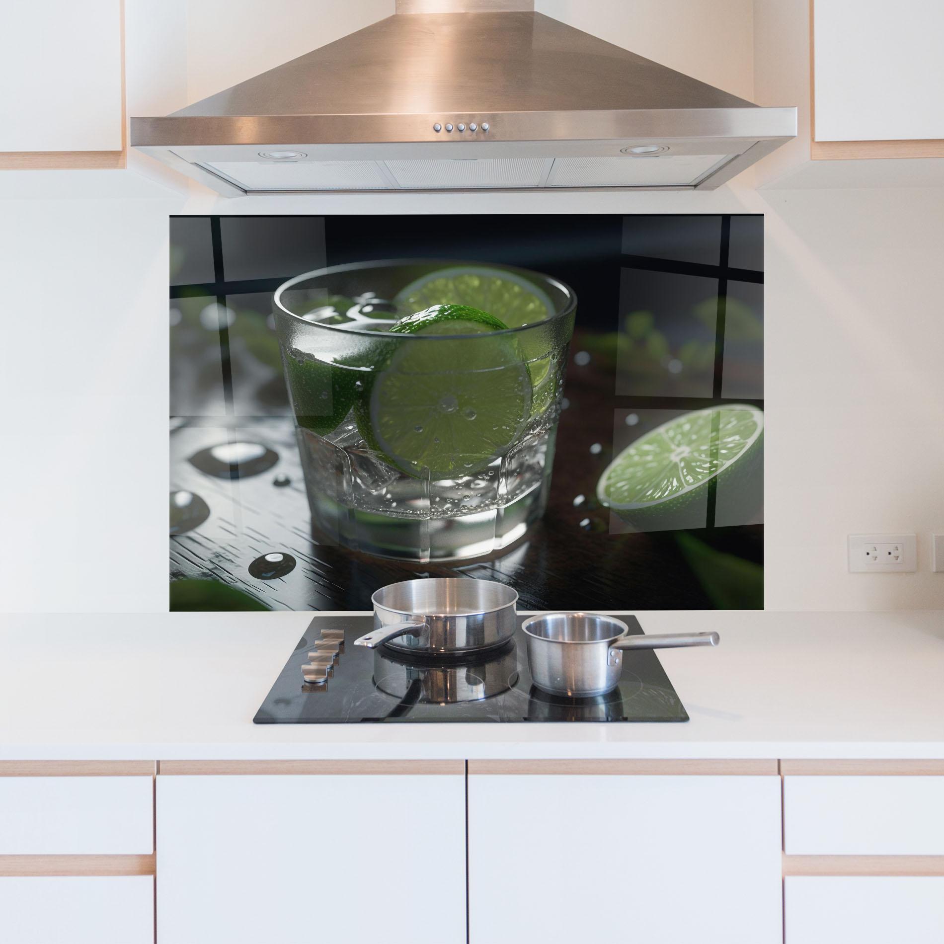 Küchenrückwand Glas Mojito Cocktail mockup 5