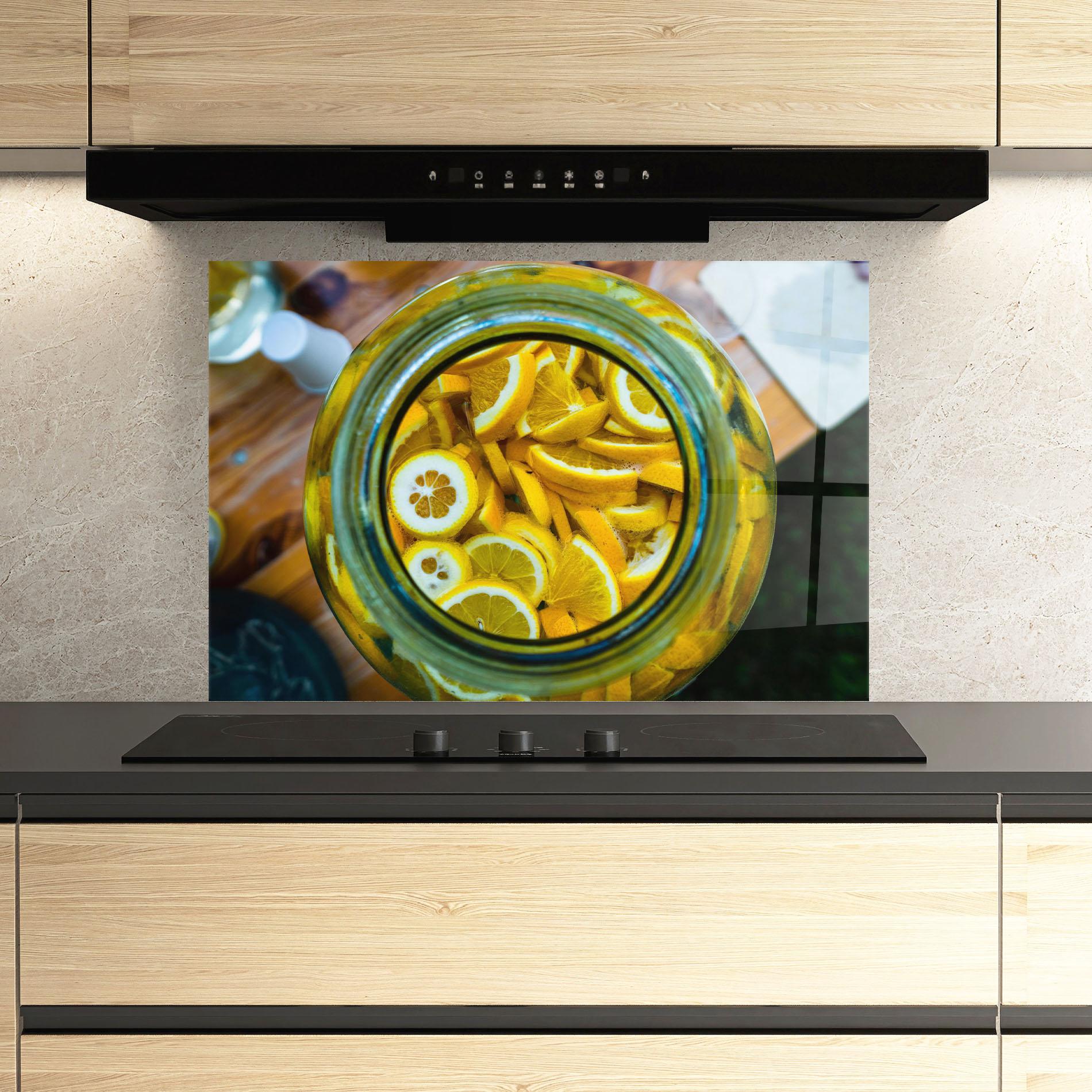 Küchenrückwand Glas Big Limonade mockup 3